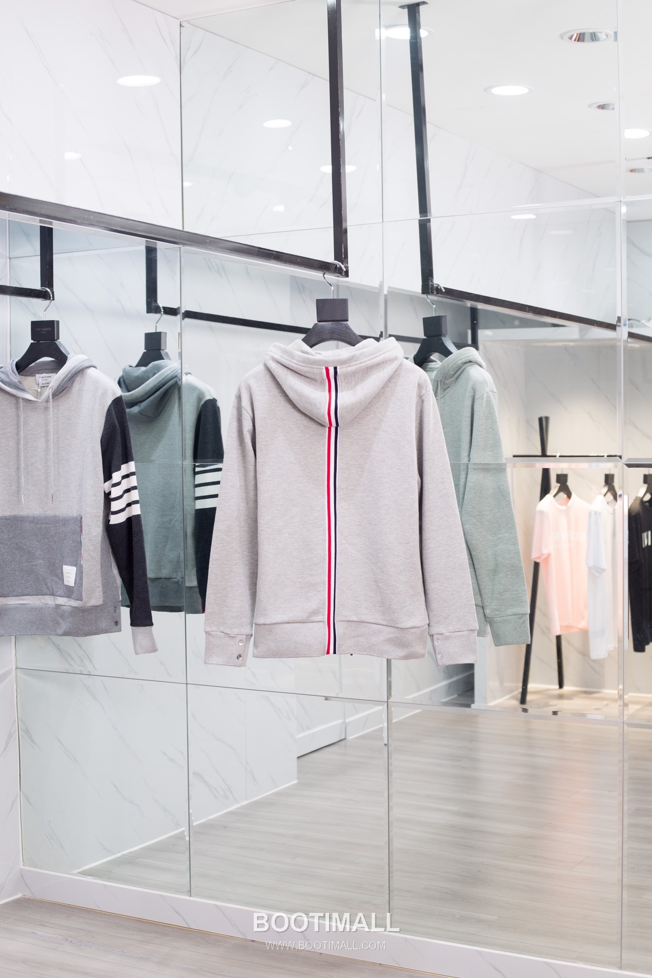 Thom Browne Back Webbing Zip-Up Hoodie Jacket Grey 톰브라운 백 웨빙 집업 후디 자켓 그레이 TB61 2