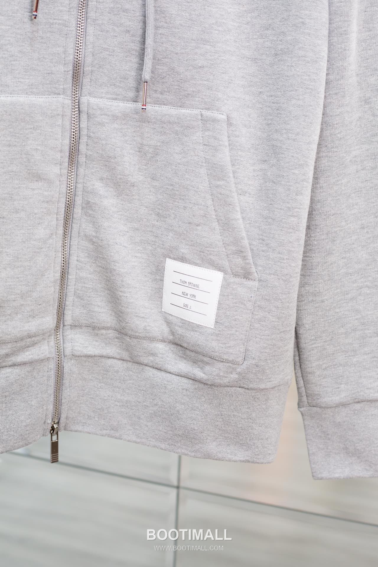 Thom Browne Back Webbing Zip-Up Hoodie Jacket Grey 톰브라운 백 웨빙 집업 후디 자켓 그레이 TB61 7