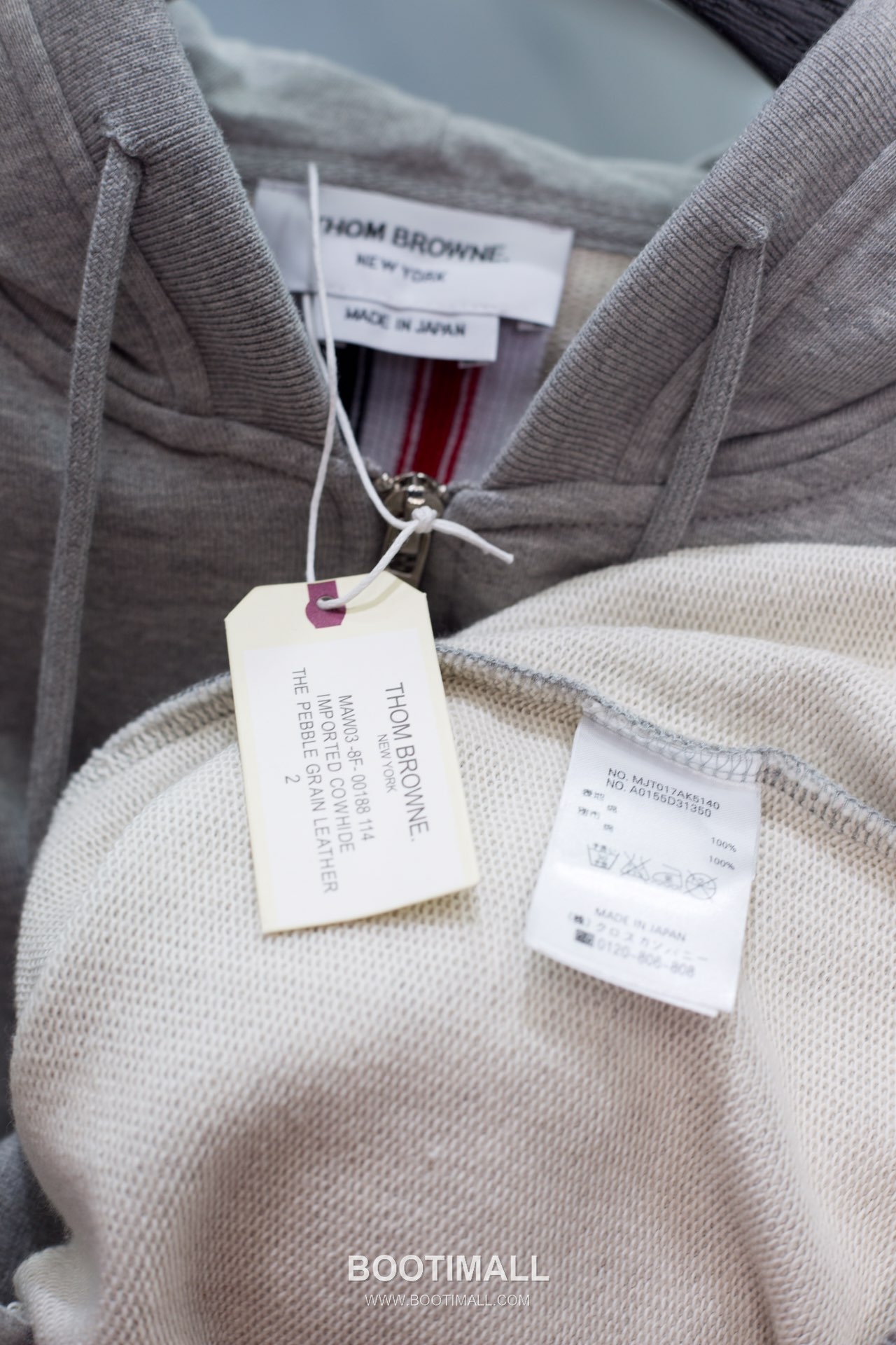 Thom Browne Back Webbing Zip-Up Hoodie Jacket Grey 톰브라운 백 웨빙 집업 후디 자켓 그레이 TB61 8