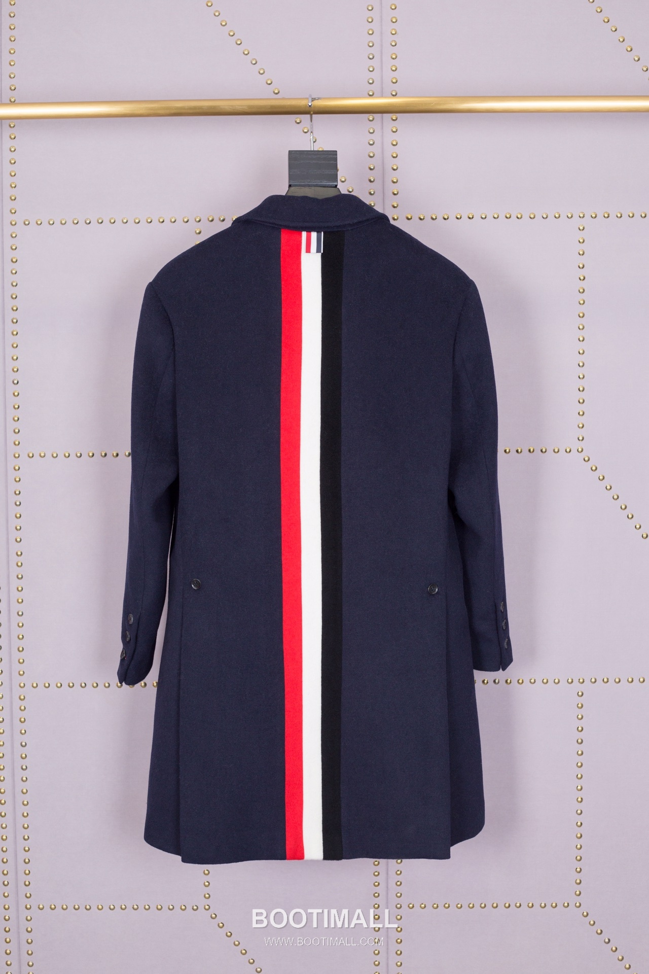 Thom Browne Striped Wool Coat with Back Webbing Tape 톰브라운 백 웨빙 테이프 스트라이프 울 코트 2019 2