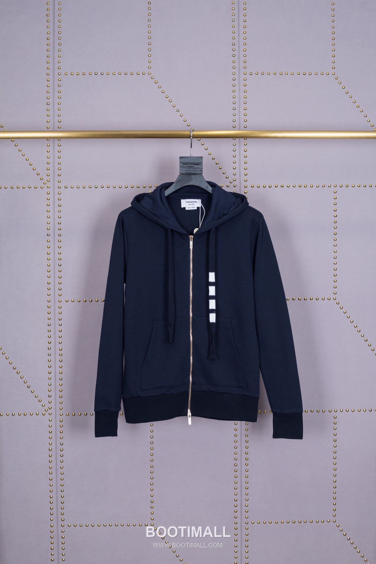 Thom Browne Rope Stripe Zip-Up Hoodie Grey 톰브라운 로프 스트라이프 집업 후드 그레이 1