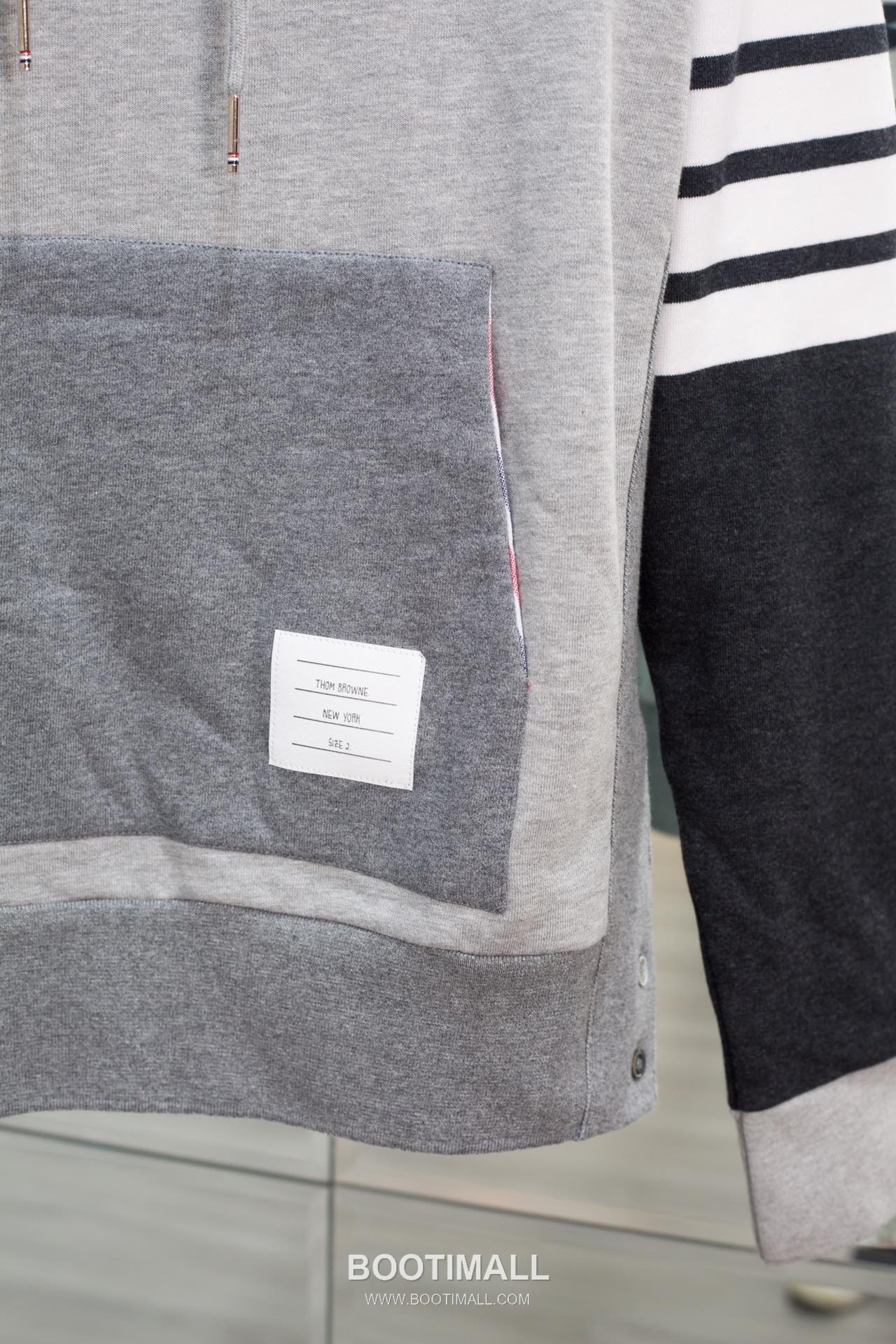 Thom Browne Color Block Woven Hoodie Grey Thom Browne 컬러 블록 색직조 후드 스웨트셔츠 그레이 TB52 5