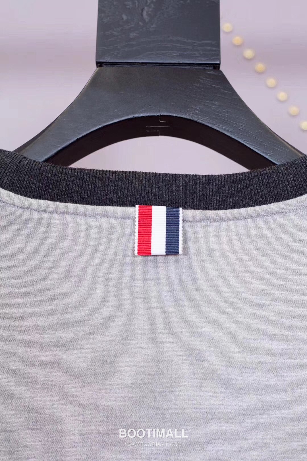 Thom Browne TB-1736 Colorblock Woven Crewneck Sweatshirt Grey 톰브라운 TB-1736 컬러블록 색직 라운드넥 스웨트셔츠 그레이 4