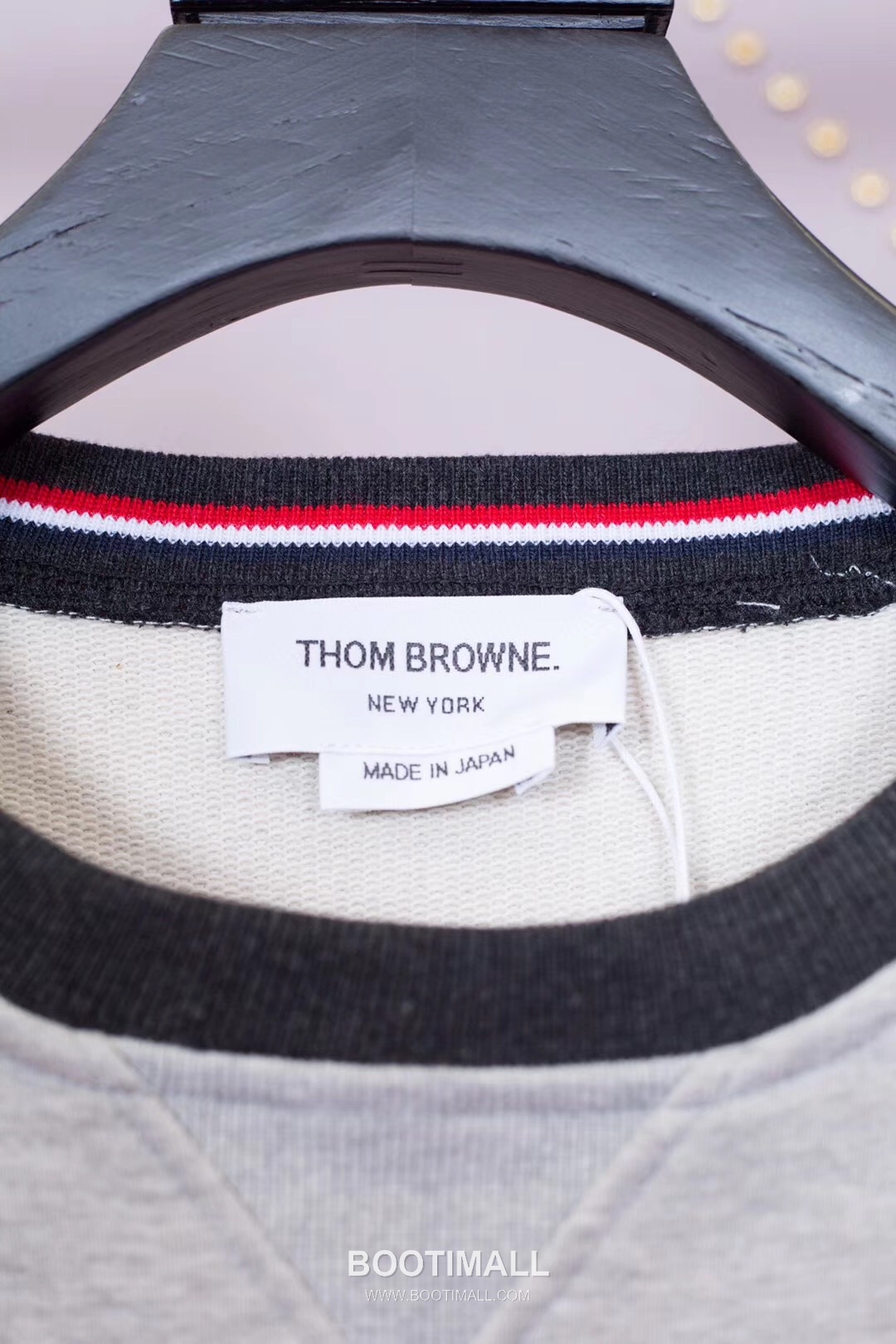 Thom Browne TB-1736 Colorblock Woven Crewneck Sweatshirt Grey 톰브라운 TB-1736 컬러블록 색직 라운드넥 스웨트셔츠 그레이 7