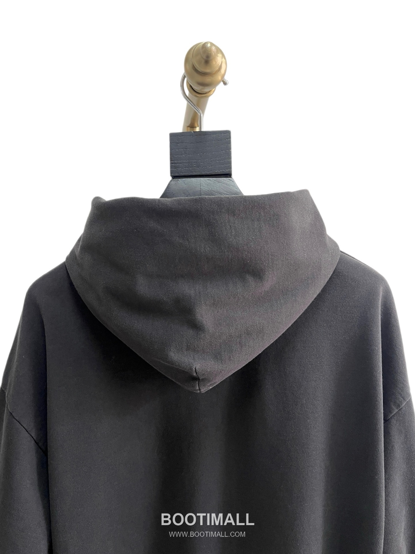 Balenciaga Embroidered Logo Washed Cotton Zip Hooded Sweatshirt Black 발렌시아가 자수 로고 워시드 코튼 집업 후드 스웨트셔츠 블랙 50076 10