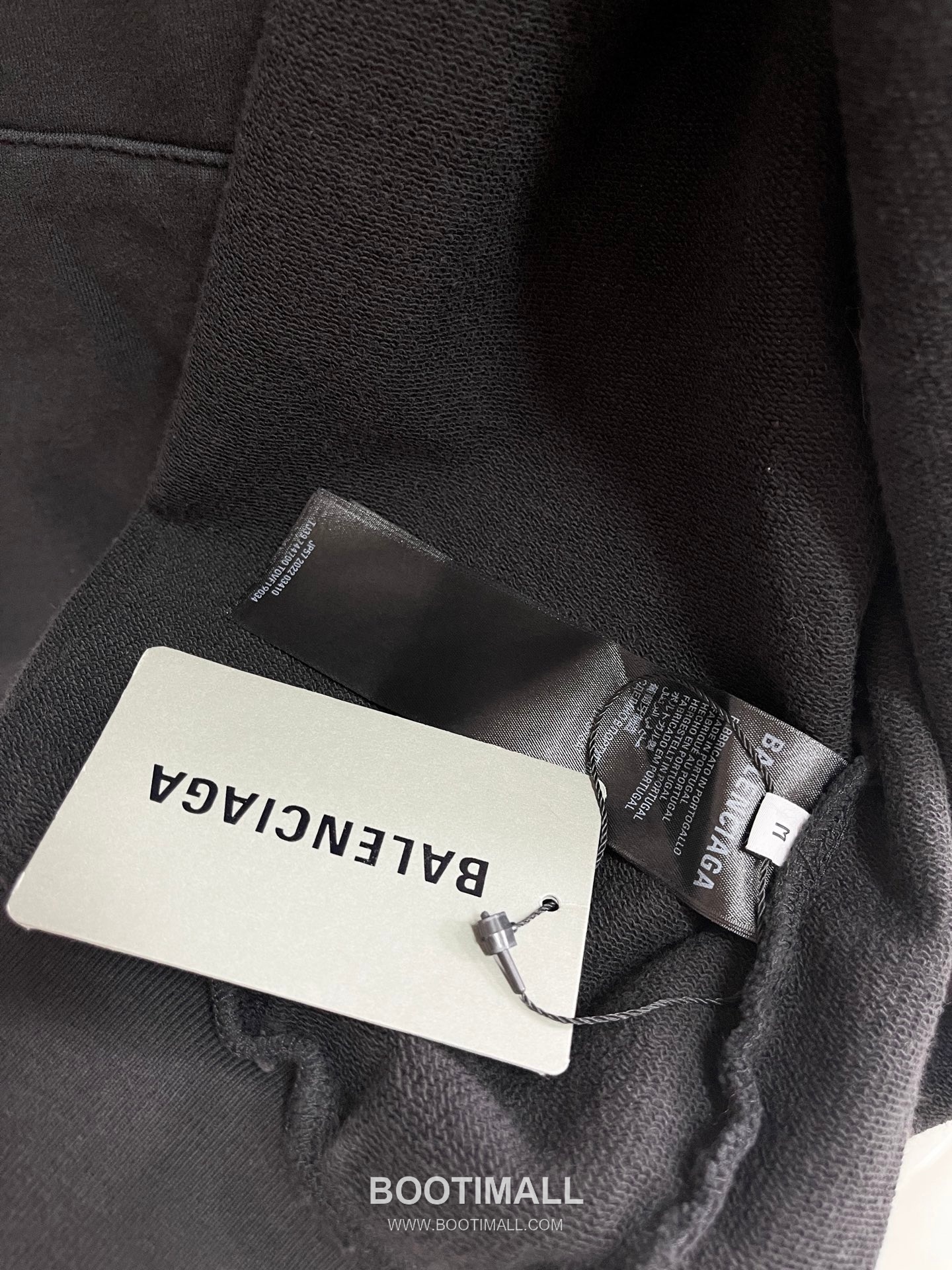 Balenciaga Embroidered Logo Washed Cotton Zip Hooded Sweatshirt Black 발렌시아가 자수 로고 워시드 코튼 집업 후드 스웨트셔츠 블랙 50076 14