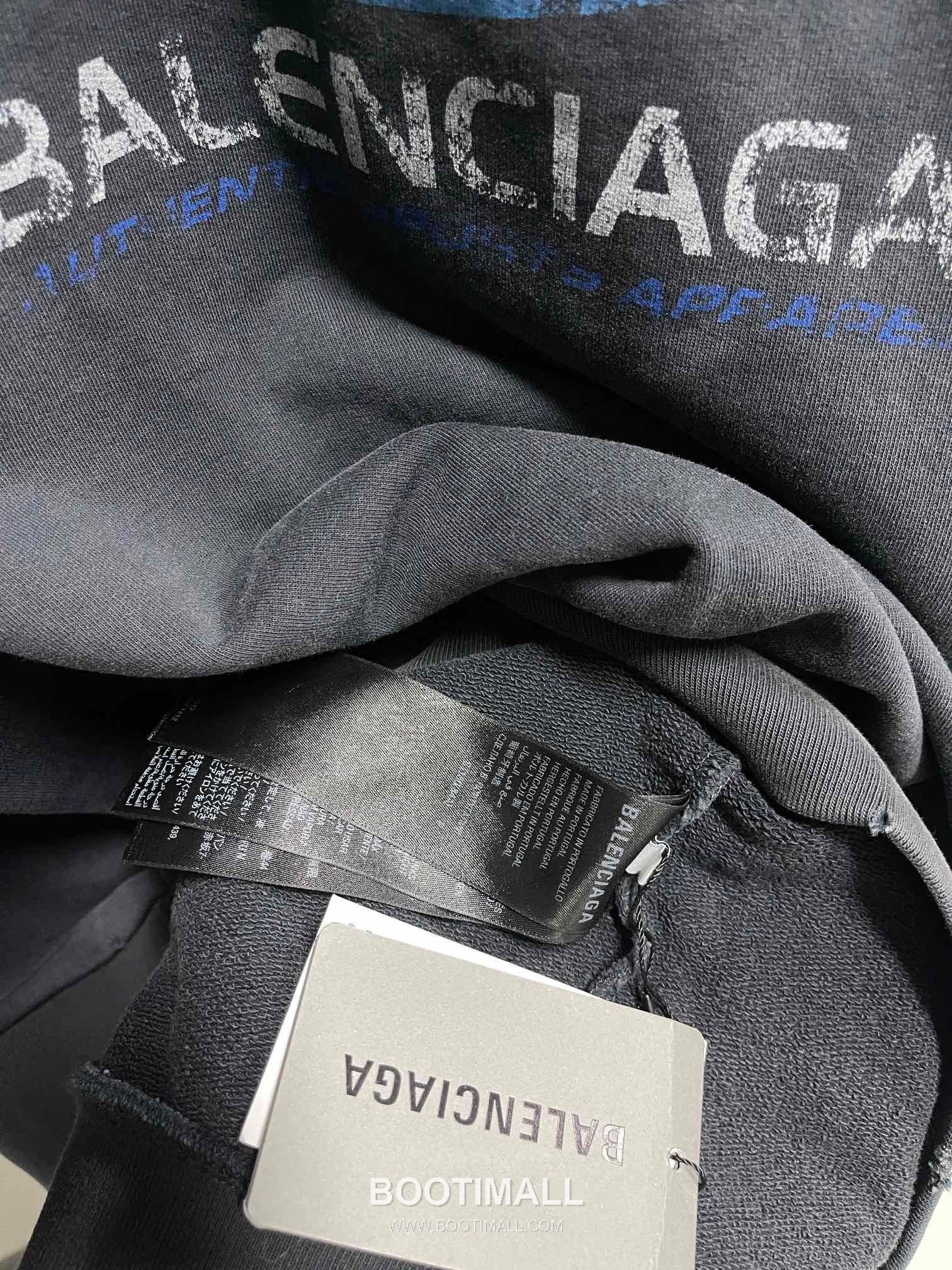 Balenciaga Surf Logo Washed Crewneck Sweatshirt Grey 발렌시아가 서프 로고 워싱 크루넥 스웨트셔츠 그레이 1512 17