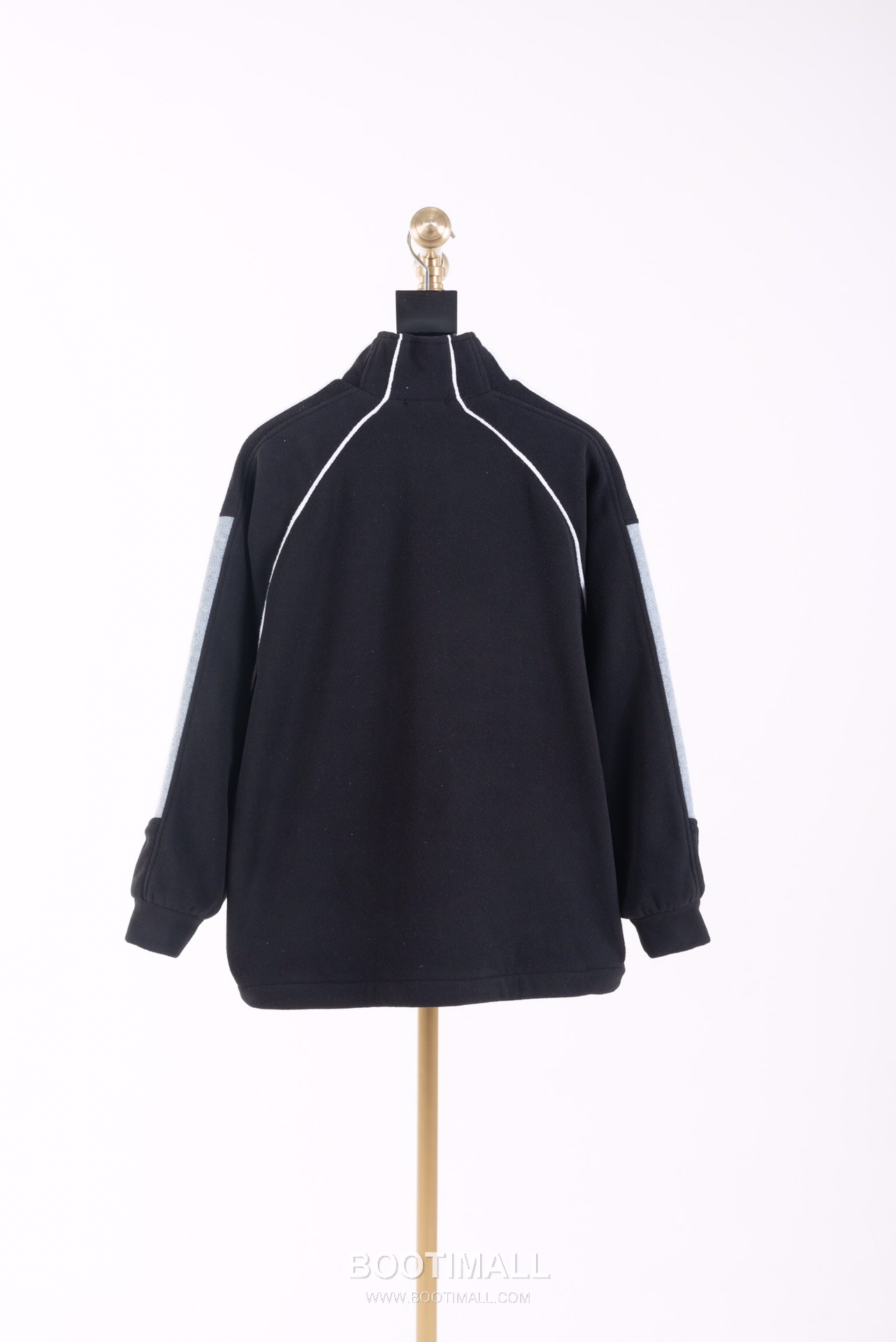 Balenciaga Double Hook Embroidery Stripe Fleece Zip-Up Jacket Black White 발렌시아가 더블 후크 자수 스트라이프 플리스 집업 자켓 블랙 화이트 2657 11