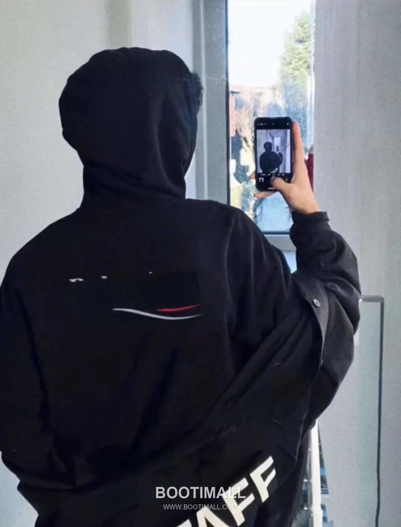 Balenciaga Black Tape Embroidery Hoodie Black 발렌시아가 블랙 테이프 자수 후드티 블랙 2637 3