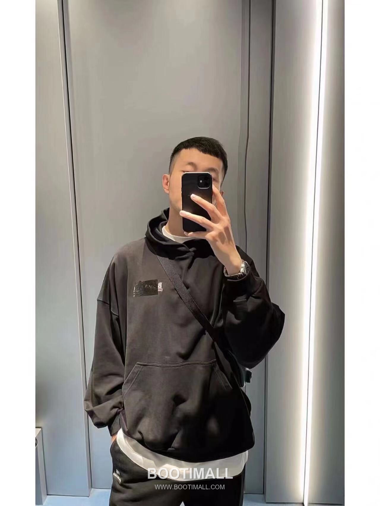 Balenciaga Black Tape Embroidery Hoodie Black 발렌시아가 블랙 테이프 자수 후드티 블랙 2637 8