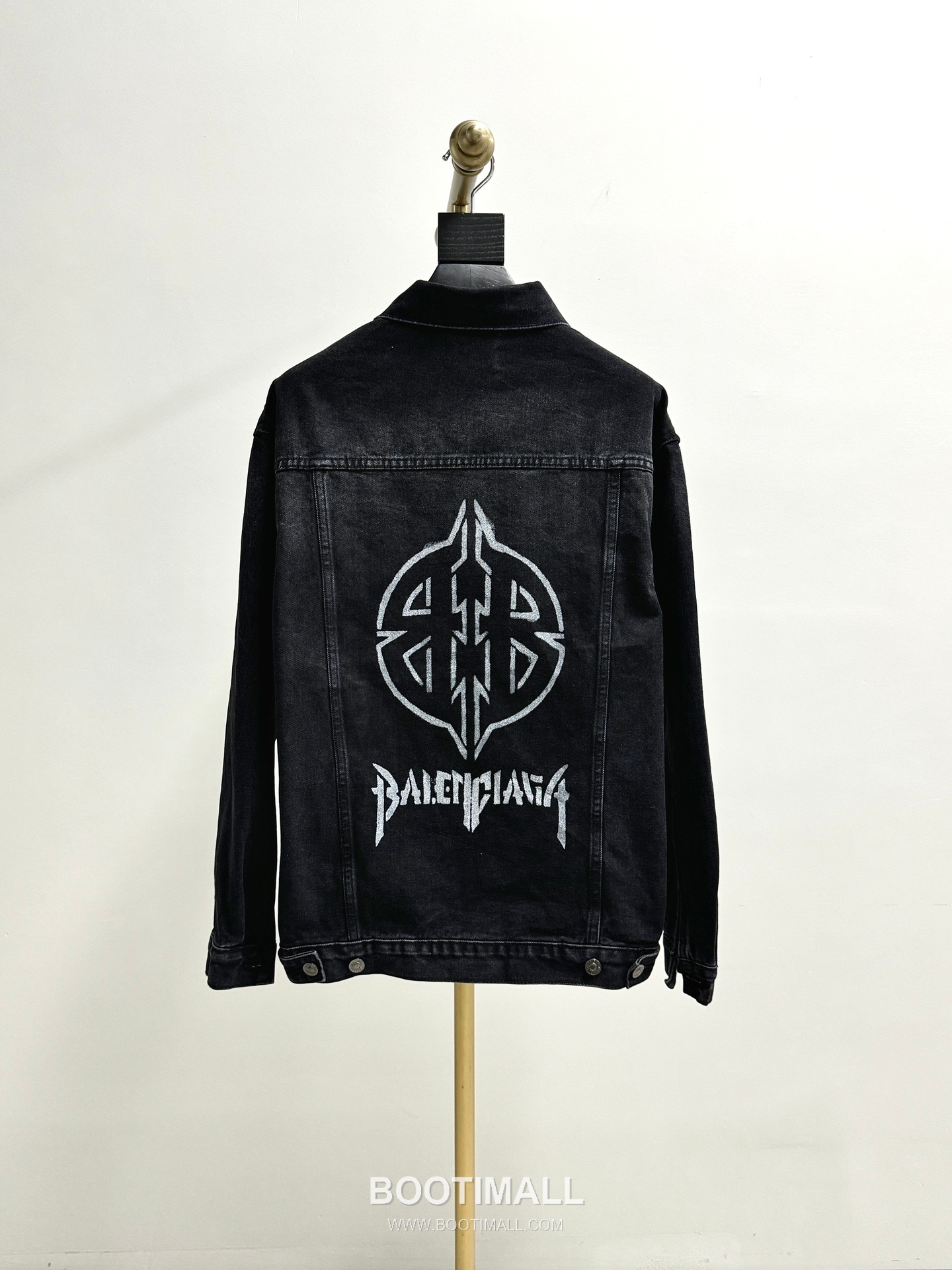 Balenciaga Double B Logo Denim Jacket Black 발렌시아가 더블 B 로고 데님 자켓 블랙 22181 11