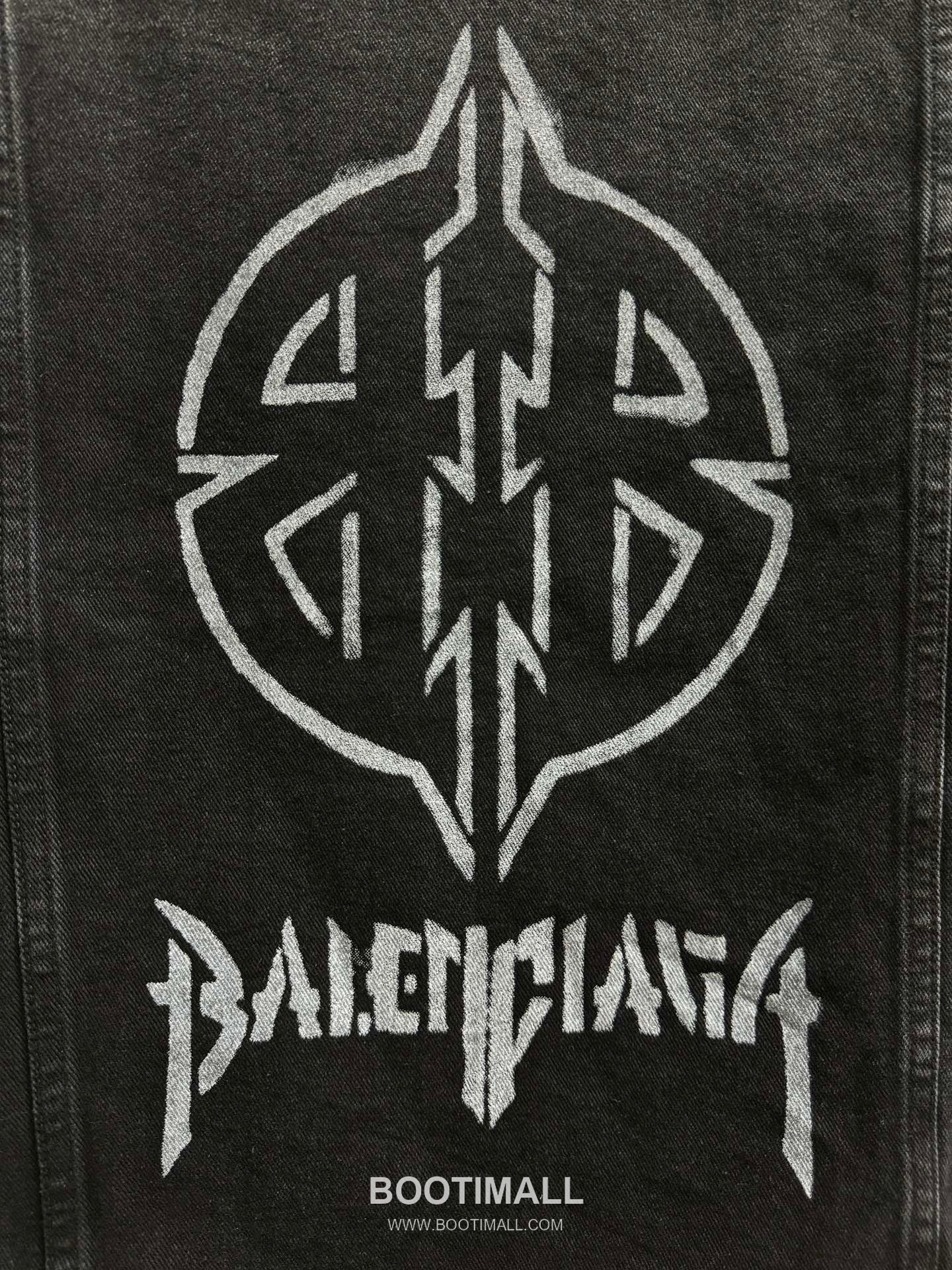 Balenciaga Double B Logo Denim Jacket Black 발렌시아가 더블 B 로고 데님 자켓 블랙 22181 13