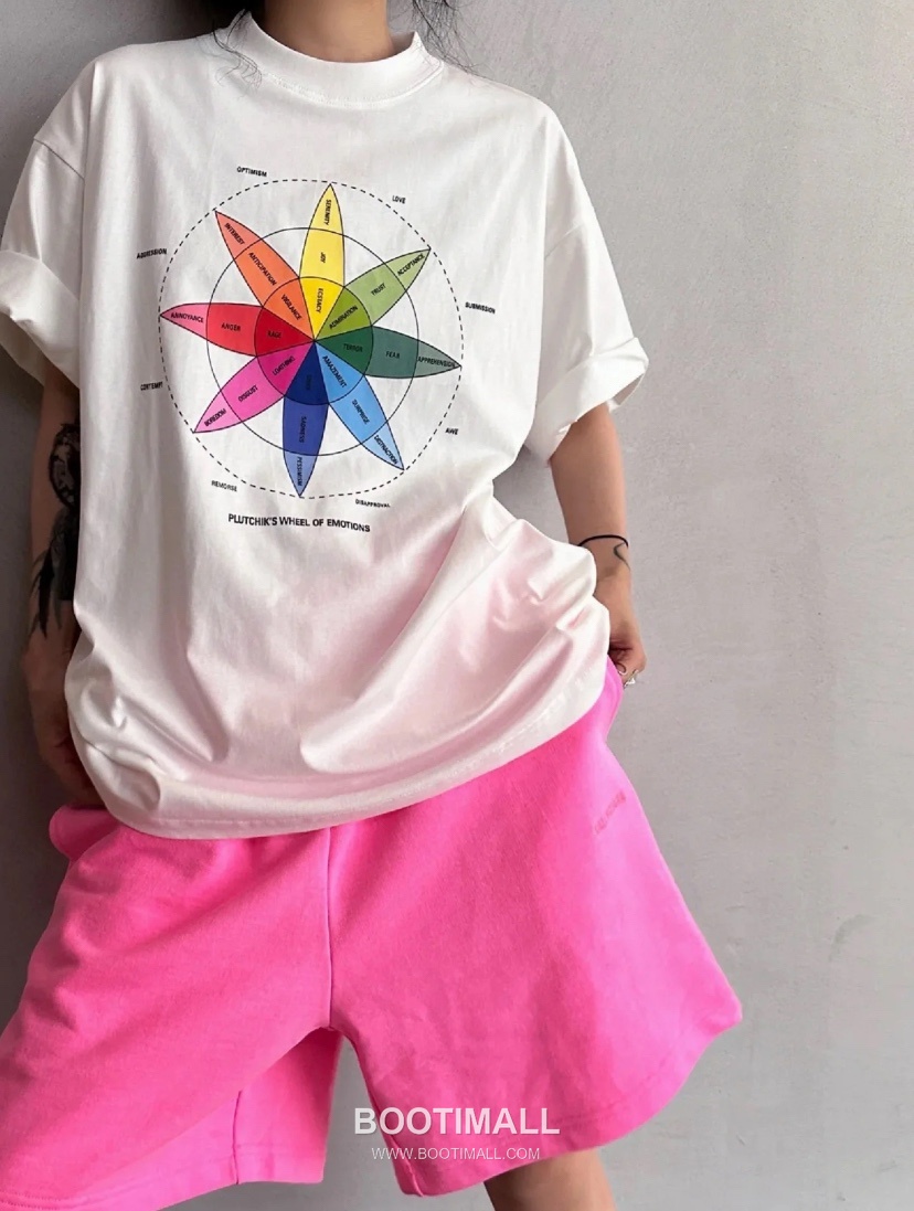 Balenciaga Rainbow Compass Print Cotton T-Shirt White 발렌시아가 레인보우 컴퍼스 프린트 코튼 티셔츠 화이트 31067 2