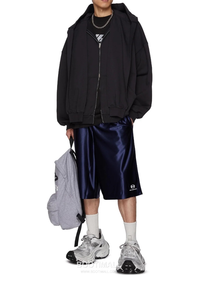 Balenciaga Double Ring Embroidery Basketball Shorts Navy 발렌시아가 더블 링 자수 바스켓볼 숏츠 네이비 31135 1