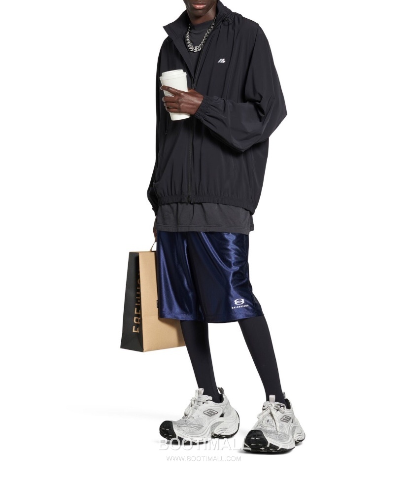 Balenciaga Double Ring Embroidery Basketball Shorts Navy 발렌시아가 더블 링 자수 바스켓볼 숏츠 네이비 31135 2