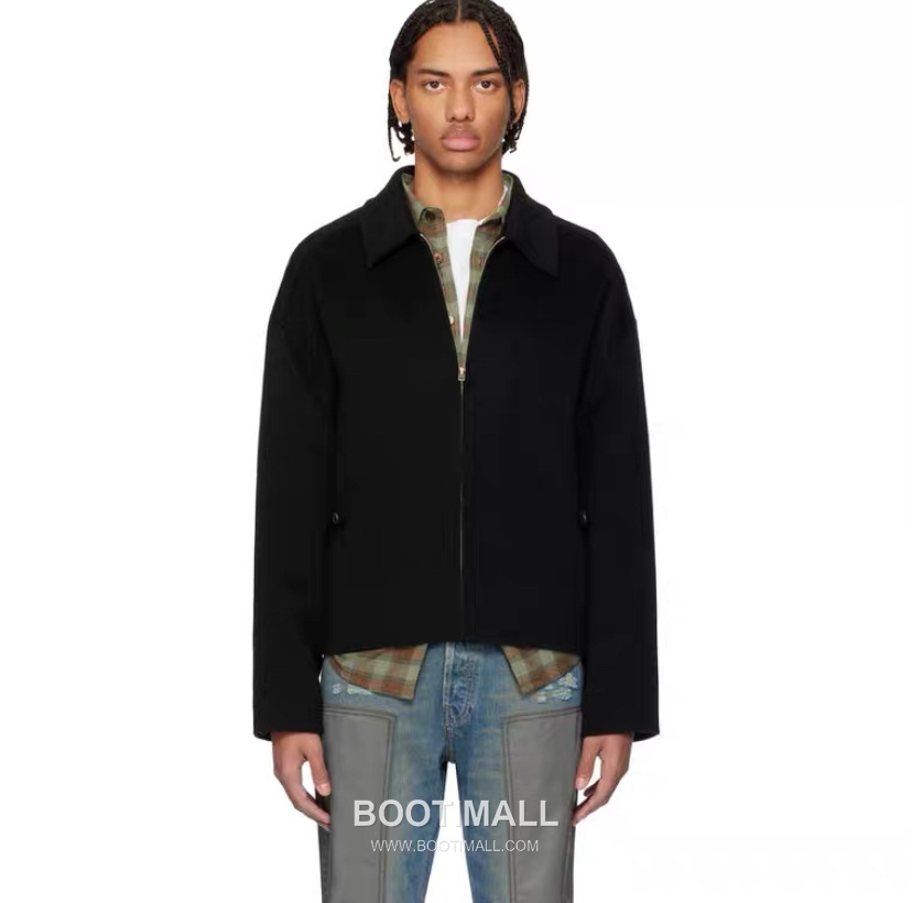 Acne Studios Cashmere Wool Collar Zip Jacket Black 아크네 스튜디오 캐시미어 울 칼라 집업 자켓 블랙 60065 4