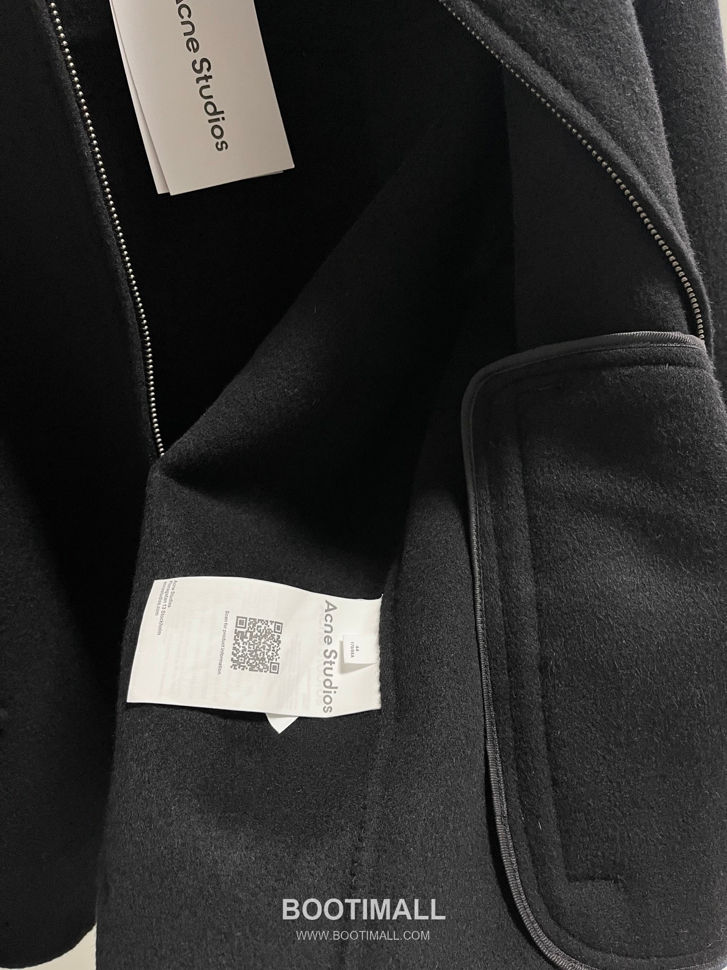Acne Studios Cashmere Wool Collar Zip Jacket Black 아크네 스튜디오 캐시미어 울 칼라 집업 자켓 블랙 60065 14