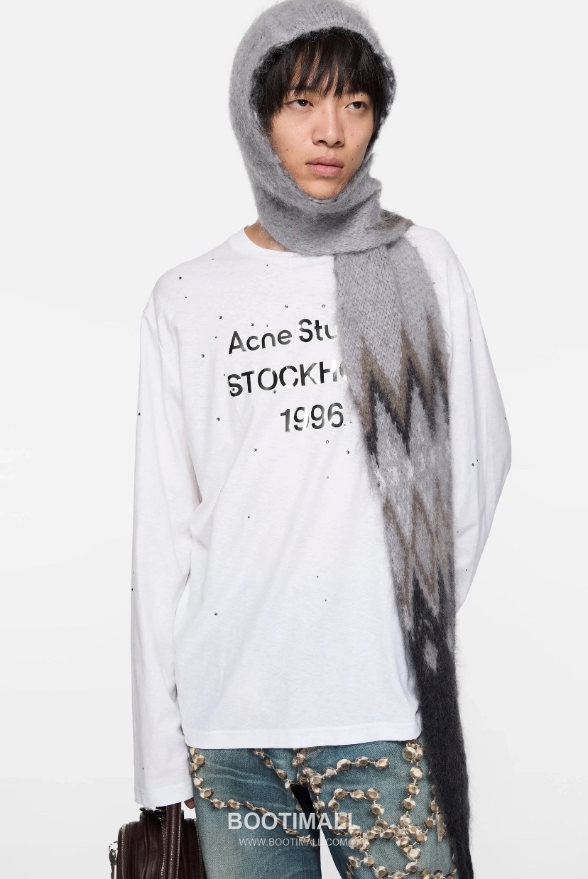 Acne Studios 1996 Letter Shiny Print Long Sleeve T-Shirt White 아크네 스튜디오 1996 레터 샤이니 프린트 롱슬리브 티셔츠 화이트 10029 5
