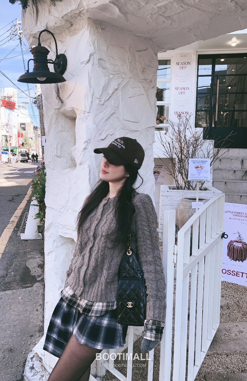 Acne Studios Cable Knit Plaid Panel Wool Cardigan Gray 아크네 스튜디오 케이블 니트 플레이드 패널 울 카디건 그레이 31602 9