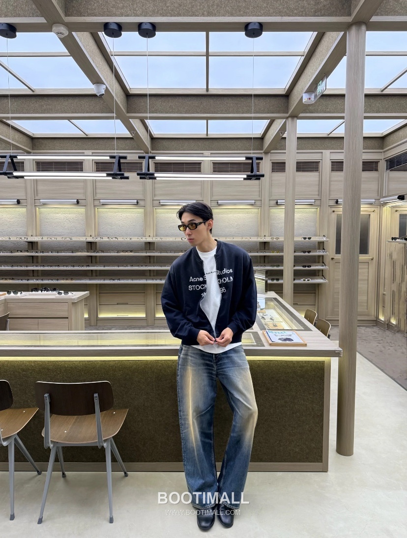 Acne Studios Stockholm 1996 Logo Cotton Blend Zip-Up Hoodie Charcoal 아크네 스튜디오 스톡홀름 1996 로고 코튼 블렌드 집업 후디 차콜 4