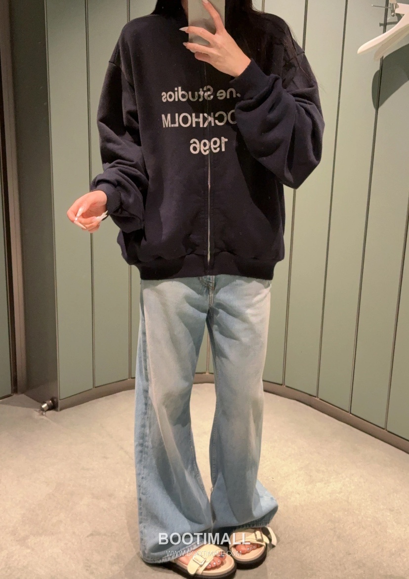 Acne Studios Stockholm 1996 Logo Cotton Blend Zip-Up Hoodie Charcoal 아크네 스튜디오 스톡홀름 1996 로고 코튼 블렌드 집업 후디 차콜 9