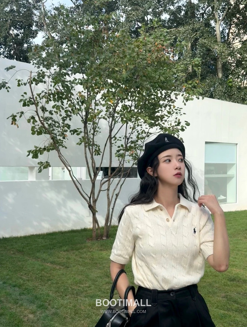 Ralph Lauren Cable Knit Polo Collar Short Sleeve Cotton Knit Shirt Cream 랄프로렌 케이블 니트 폴로 카라 반팔 코튼 니트 셔츠 크림 60112 5