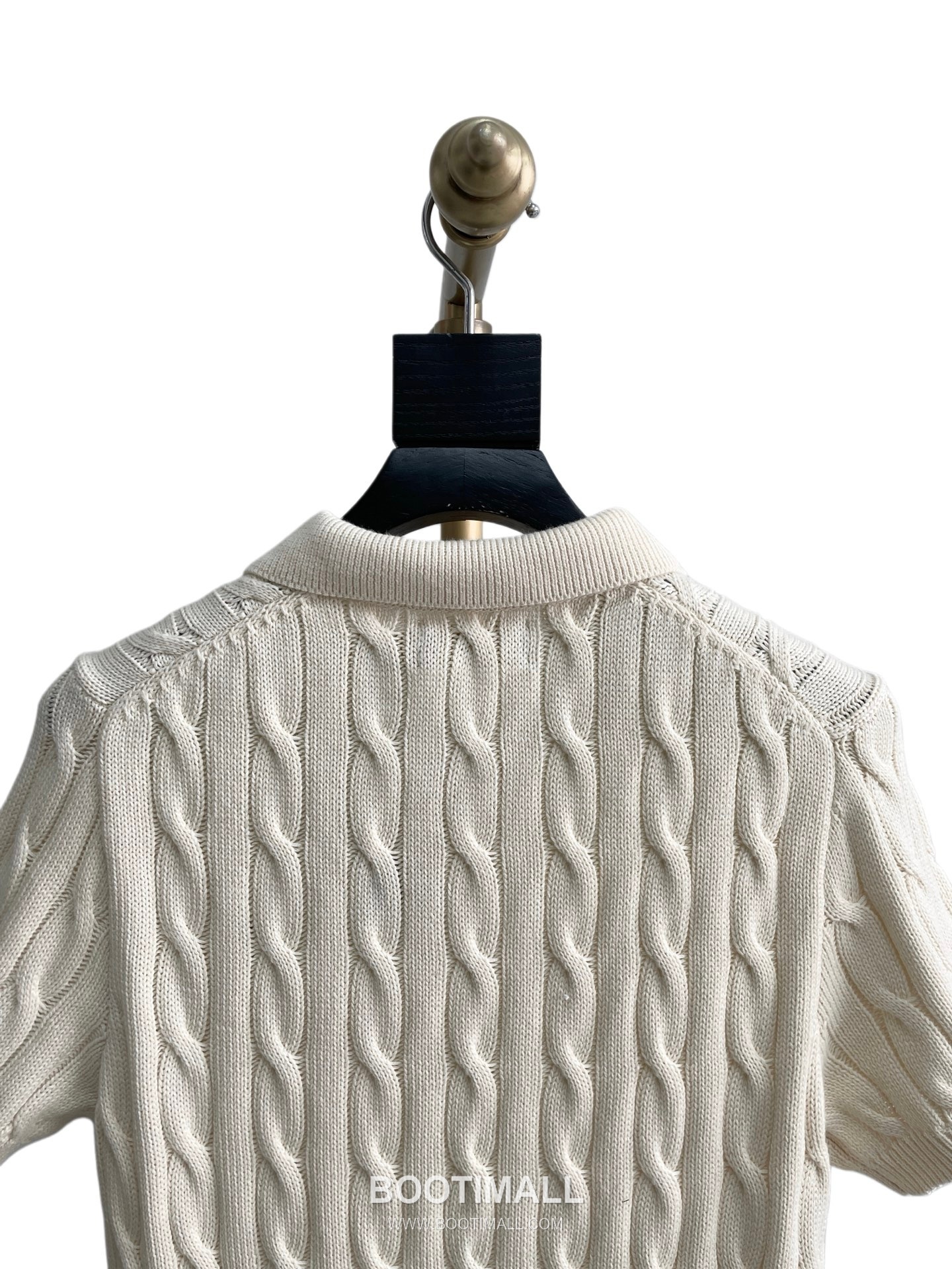 Ralph Lauren Cable Knit Polo Collar Short Sleeve Cotton Knit Shirt Cream 랄프로렌 케이블 니트 폴로 카라 반팔 코튼 니트 셔츠 크림 60112 13