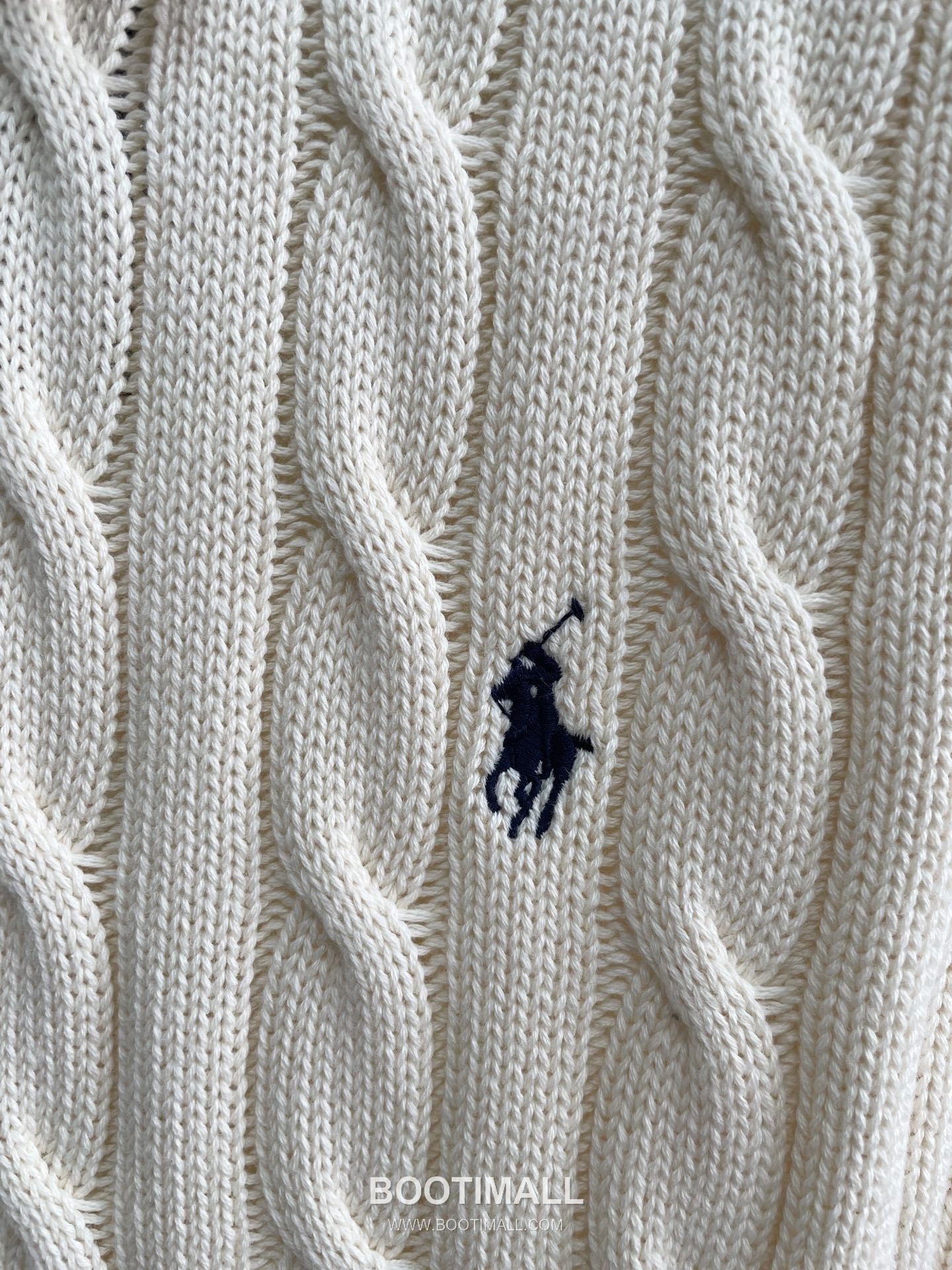 Ralph Lauren Cable Knit Polo Collar Short Sleeve Cotton Knit Shirt Cream 랄프로렌 케이블 니트 폴로 카라 반팔 코튼 니트 셔츠 크림 60112 15