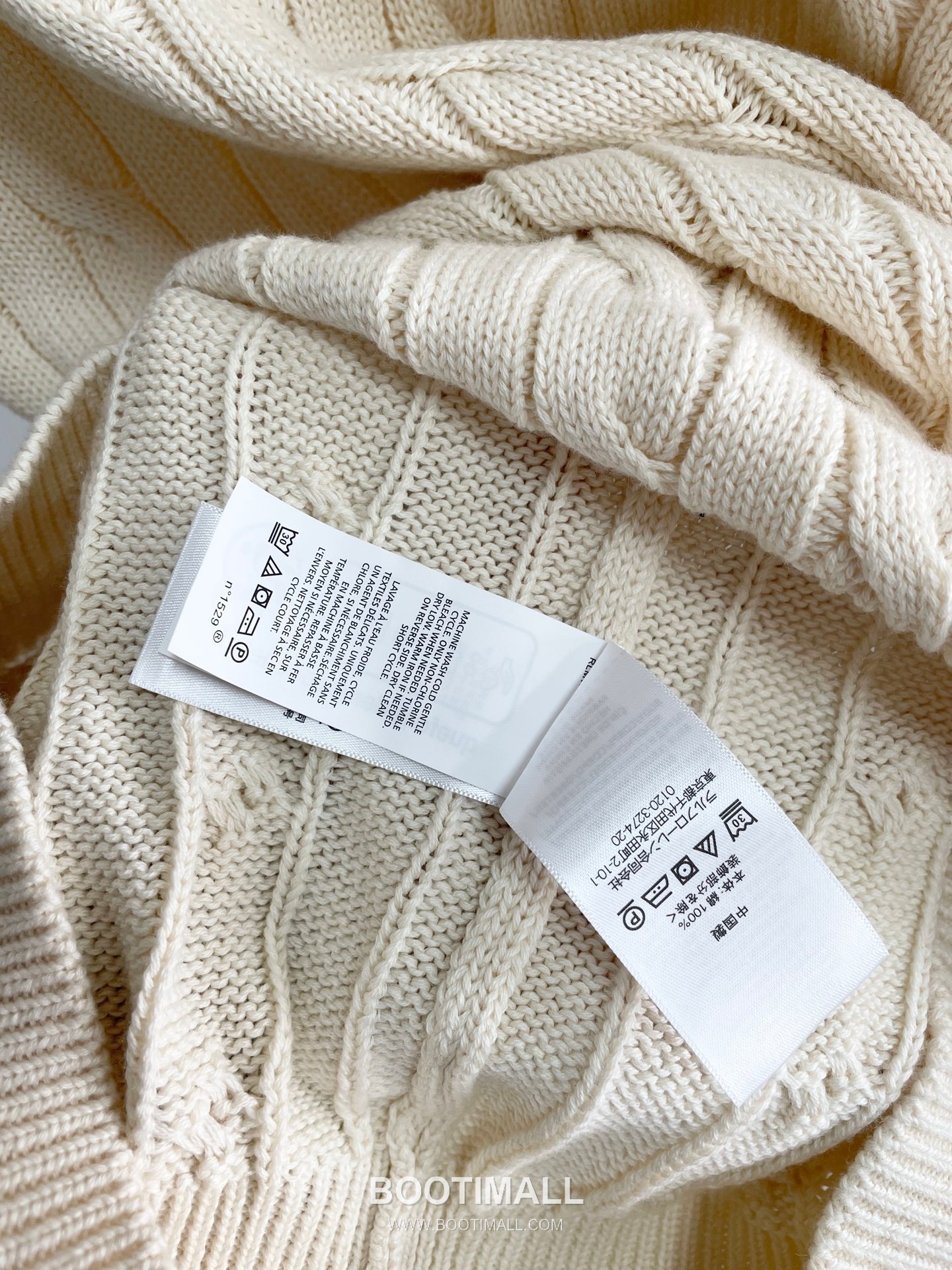 Ralph Lauren Cable Knit Polo Collar Short Sleeve Cotton Knit Shirt Cream 랄프로렌 케이블 니트 폴로 카라 반팔 코튼 니트 셔츠 크림 60112 17