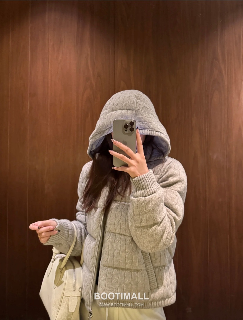 Ralph Lauren Cable Knit Wool Down Hooded Jacket Grey 랄프로렌 케이블 니트 울 다운 후드 자켓 그레이 31631 6