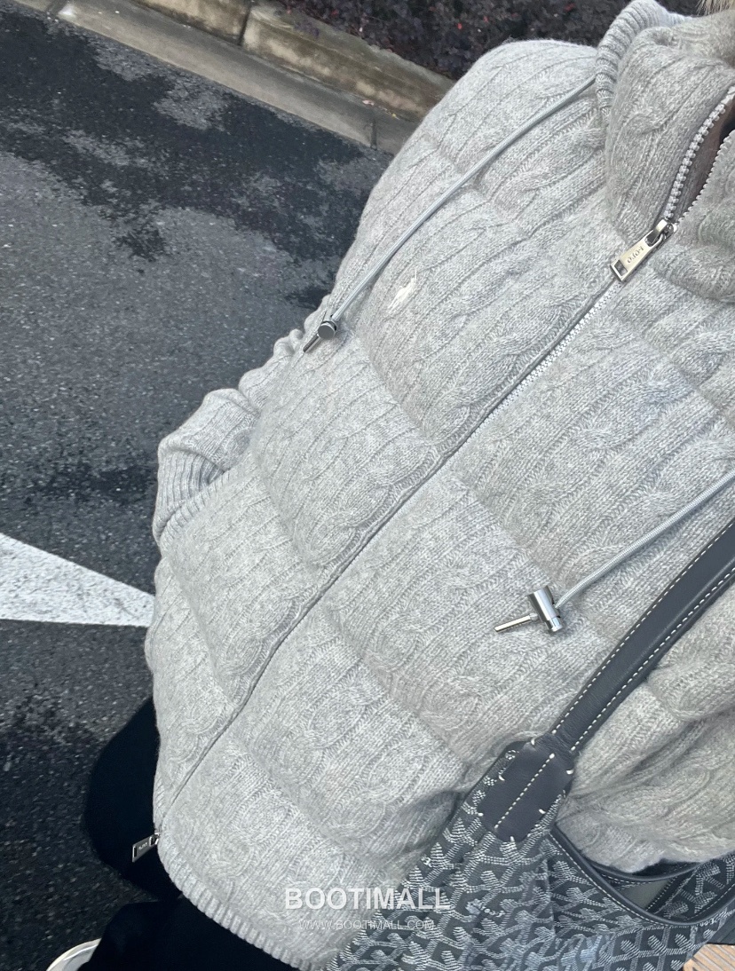 Ralph Lauren Cable Knit Wool Down Hooded Jacket Grey 랄프로렌 케이블 니트 울 다운 후드 자켓 그레이 31631 9