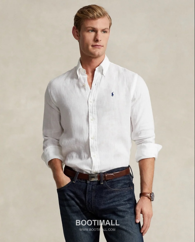 Ralph Lauren Classic Linen Shirt White 랄프로렌 클래식 리넨 셔츠 화이트 31301 1