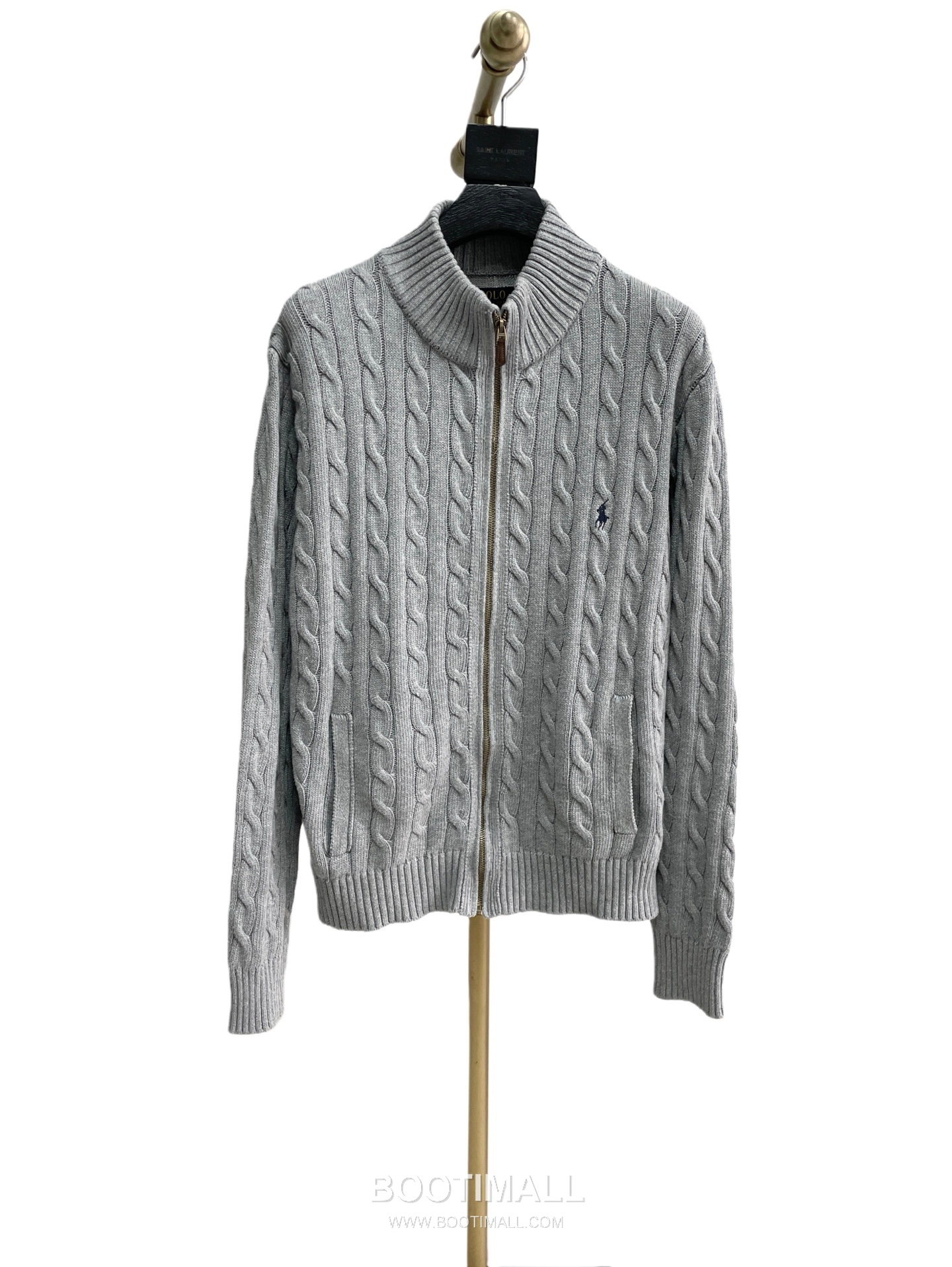 Ralph Lauren Cable Knit Full Zip Cardigan Grey 랄프로렌 케이블 니트 풀 집업 카디건 그레이 60053 10
