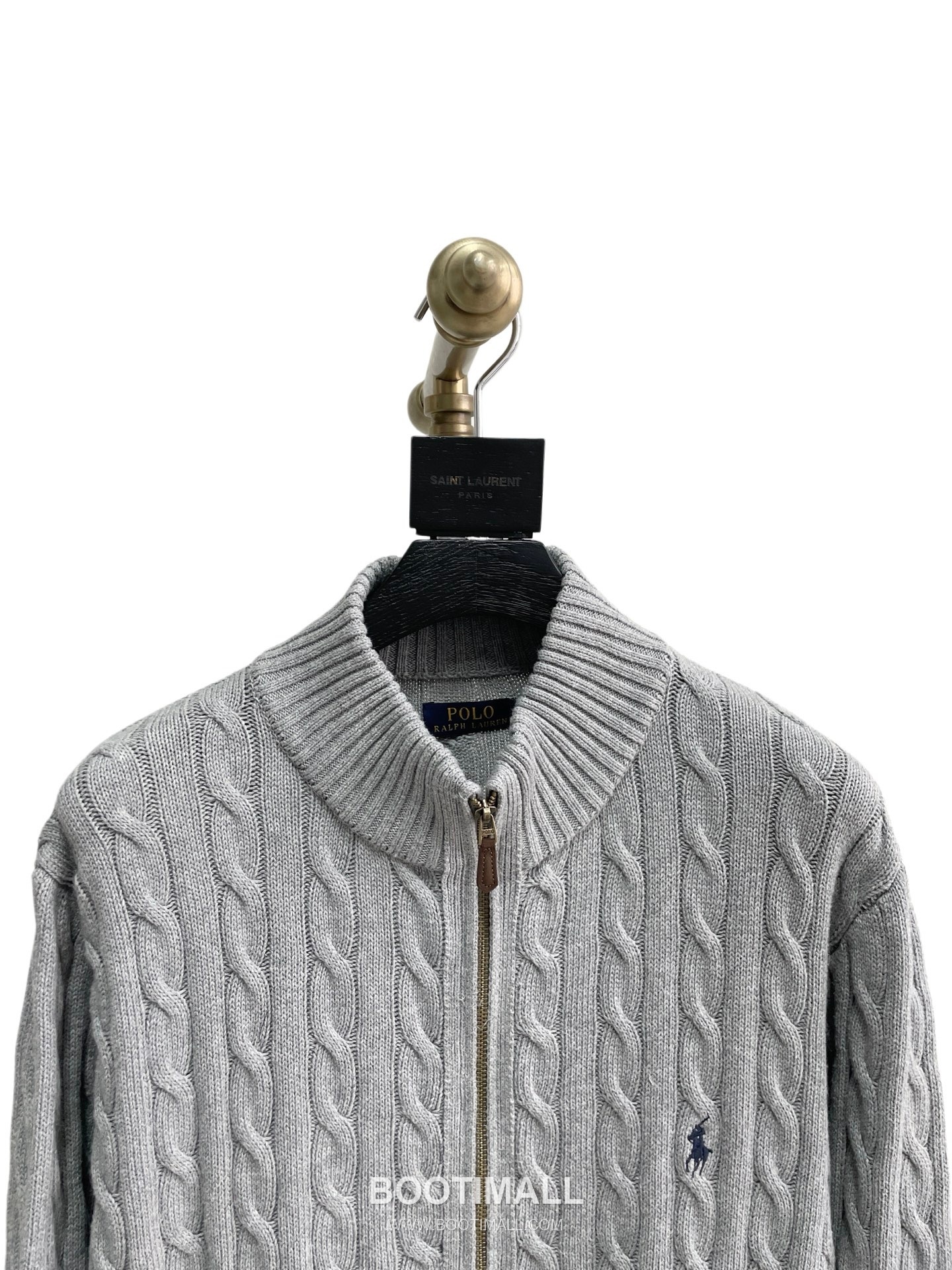 Ralph Lauren Cable Knit Full Zip Cardigan Grey 랄프로렌 케이블 니트 풀 집업 카디건 그레이 60053 12