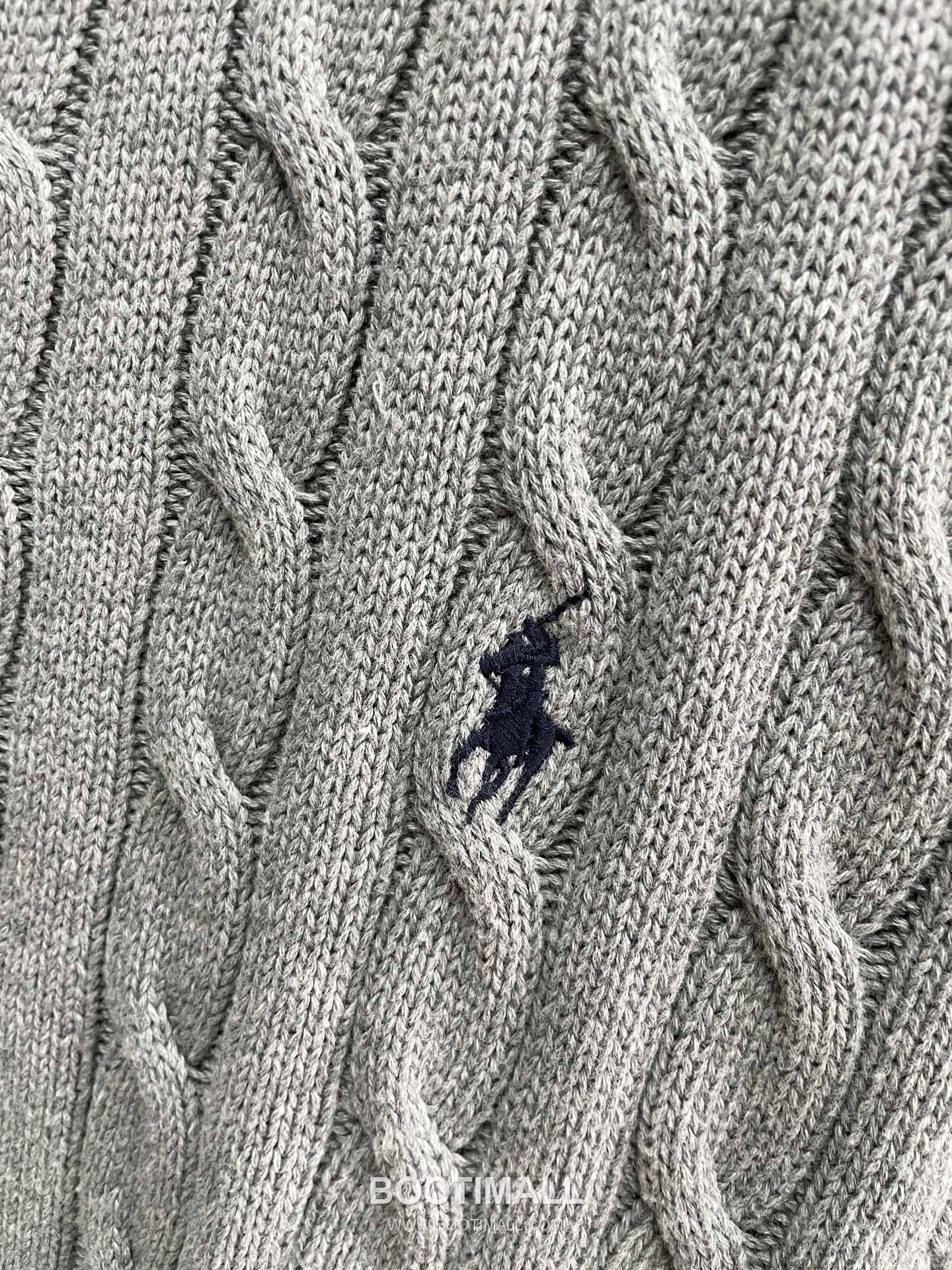 Ralph Lauren Cable Knit Full Zip Cardigan Grey 랄프로렌 케이블 니트 풀 집업 카디건 그레이 60053 15