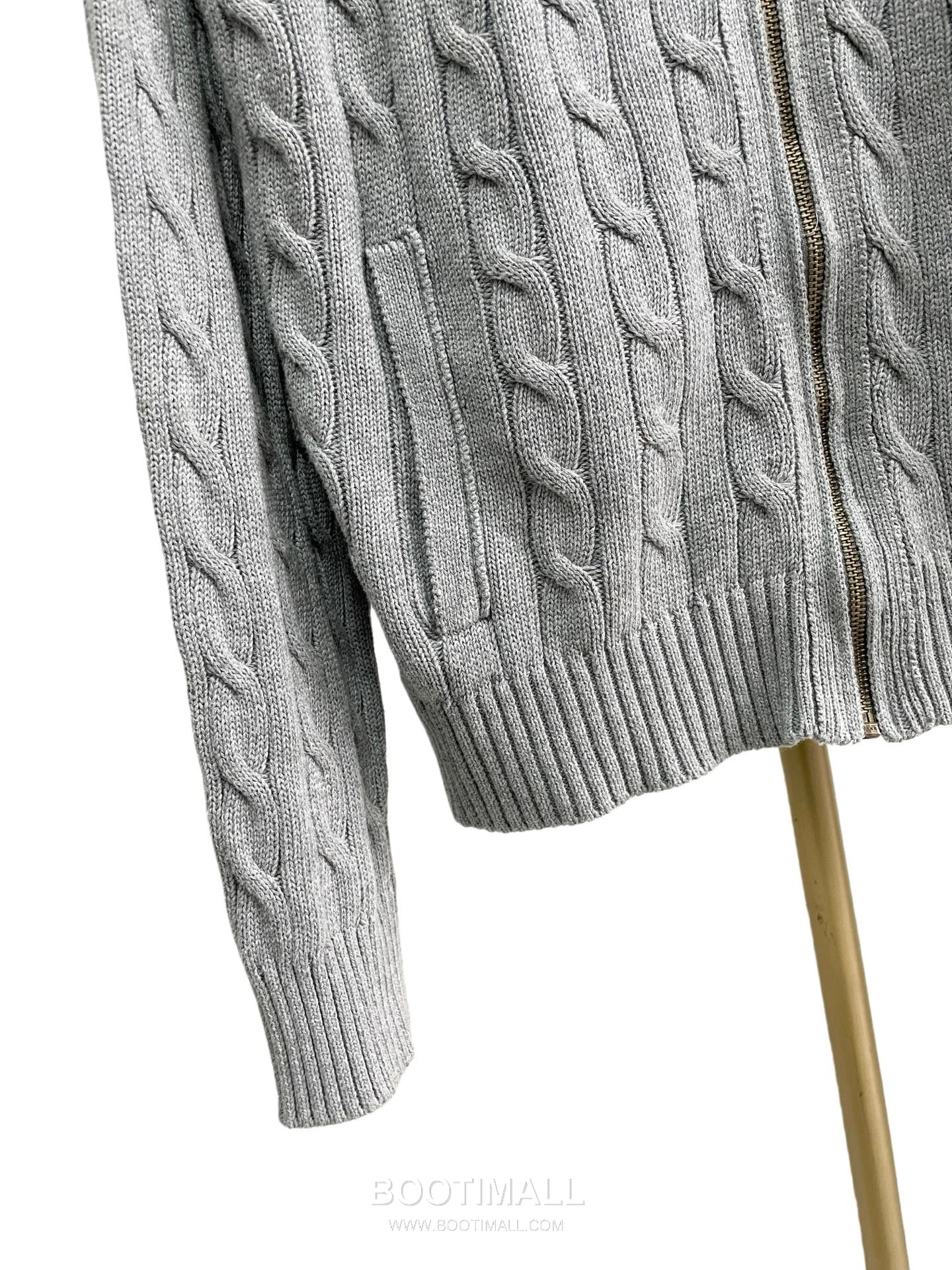 Ralph Lauren Cable Knit Full Zip Cardigan Grey 랄프로렌 케이블 니트 풀 집업 카디건 그레이 60053 16