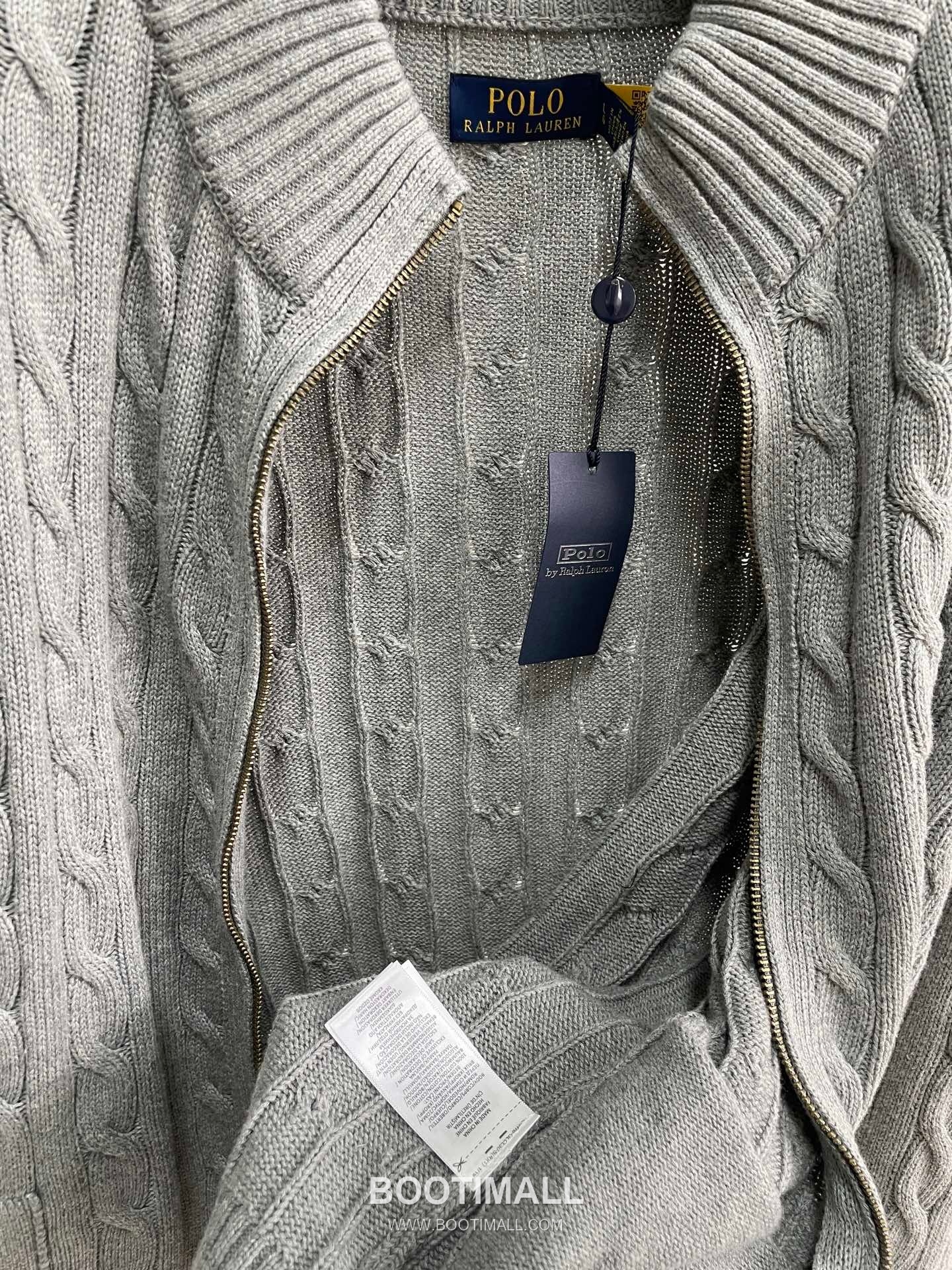 Ralph Lauren Cable Knit Full Zip Cardigan Grey 랄프로렌 케이블 니트 풀 집업 카디건 그레이 60053 17