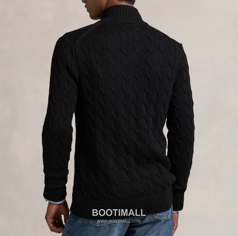 Ralph Lauren Stand Collar Full Zip Cable Knit Cardigan Cream 랄프로렌 스탠드 칼라 풀 집업 케이블 니트 가디건 크림 60080 4