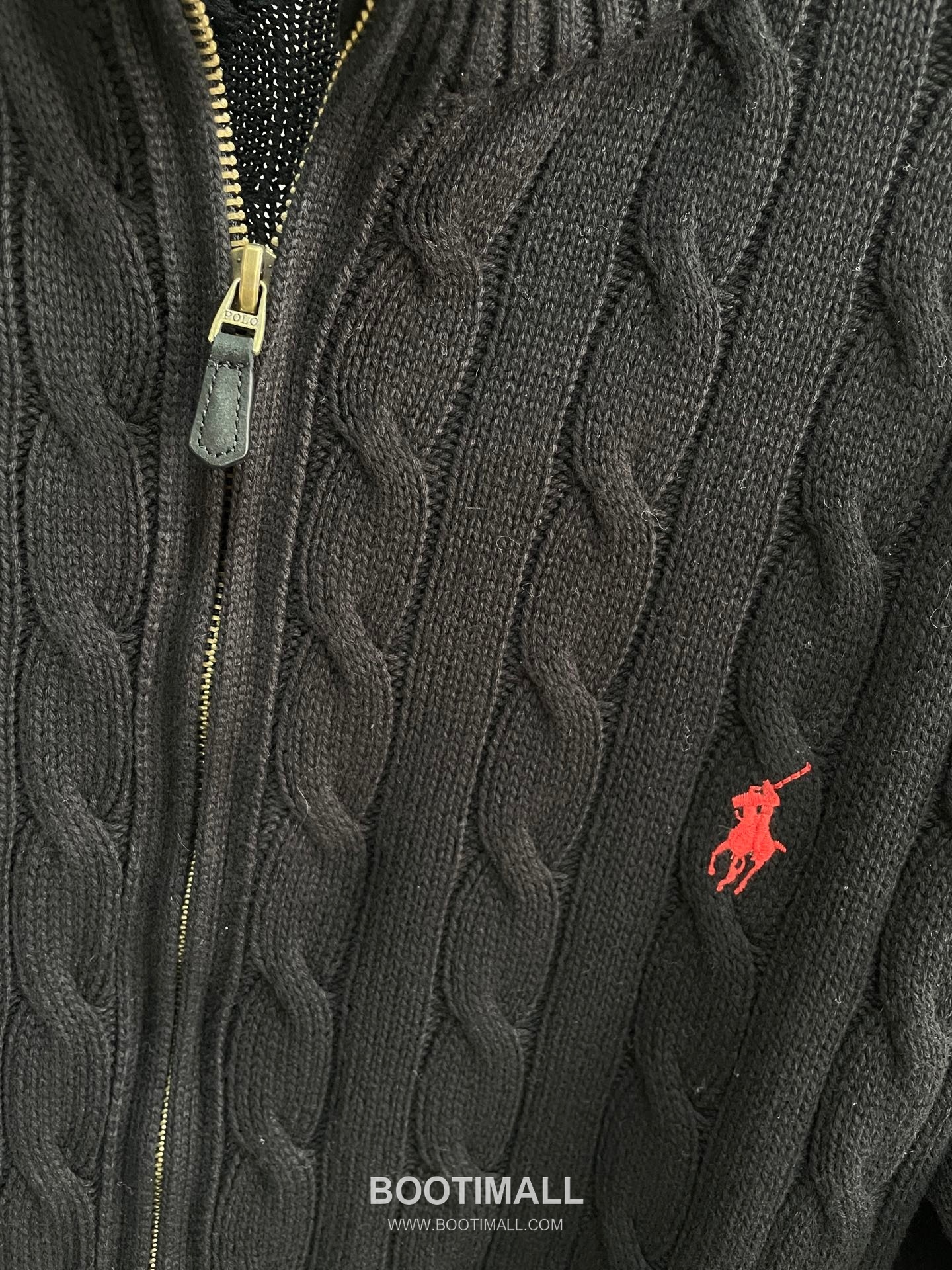 Ralph Lauren Stand Collar Full Zip Cable Knit Cardigan Cream 랄프로렌 스탠드 칼라 풀 집업 케이블 니트 가디건 크림 60080 21