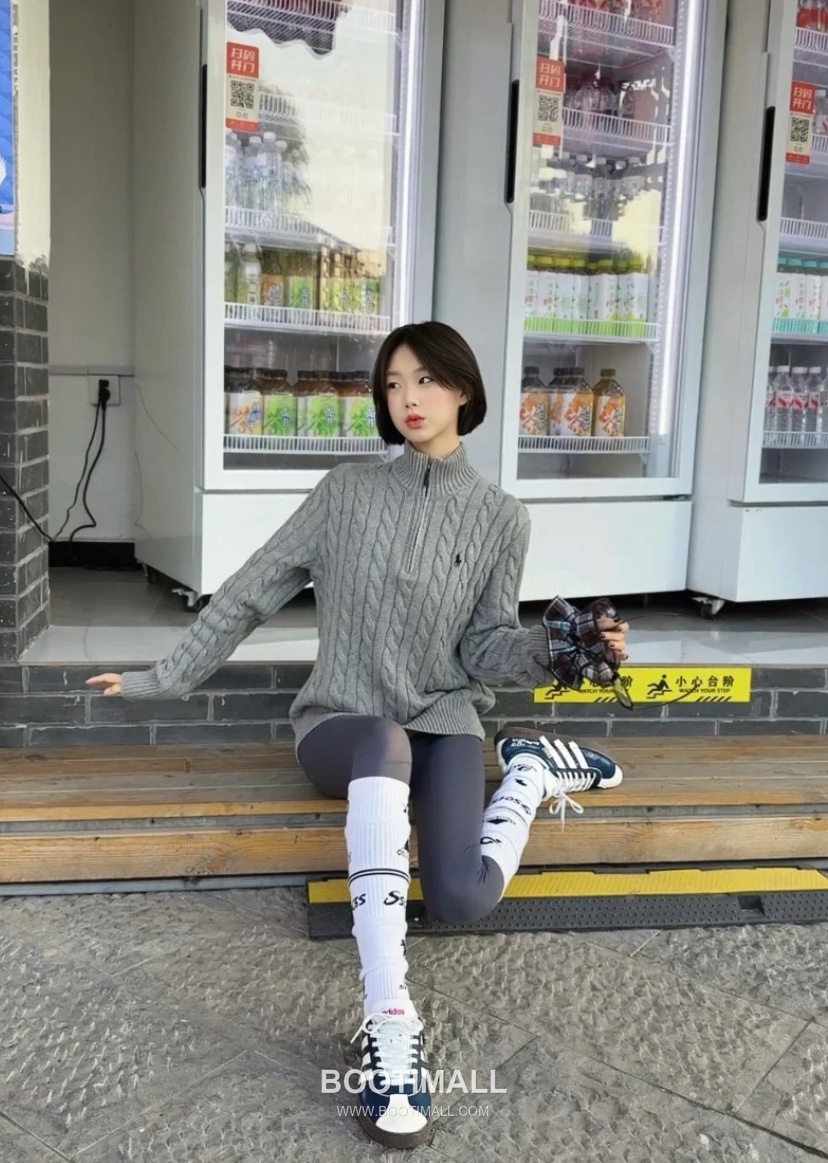 Ralph Lauren Half Zip Cable Knit Cotton Sweater Grey 랄프로렌 하프 집업 케이블 니트 코튼 스웨터 그레이 60091 3