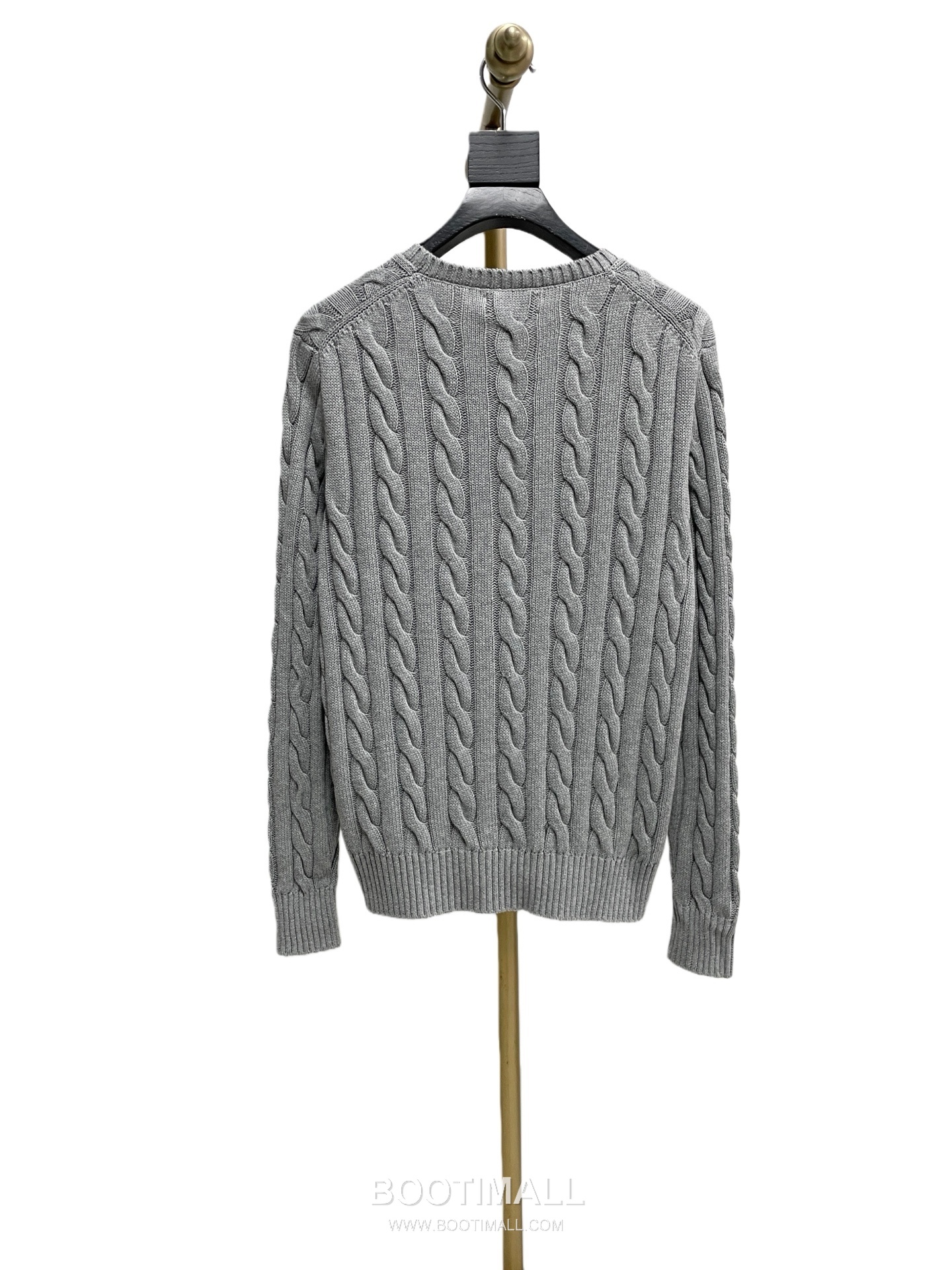 Ralph Lauren Classic Cable Knit Cotton Crewneck Sweater Gray 랄프로렌 클래식 케이블 니트 코튼 크루넥 스웨터 그레이 60081 11