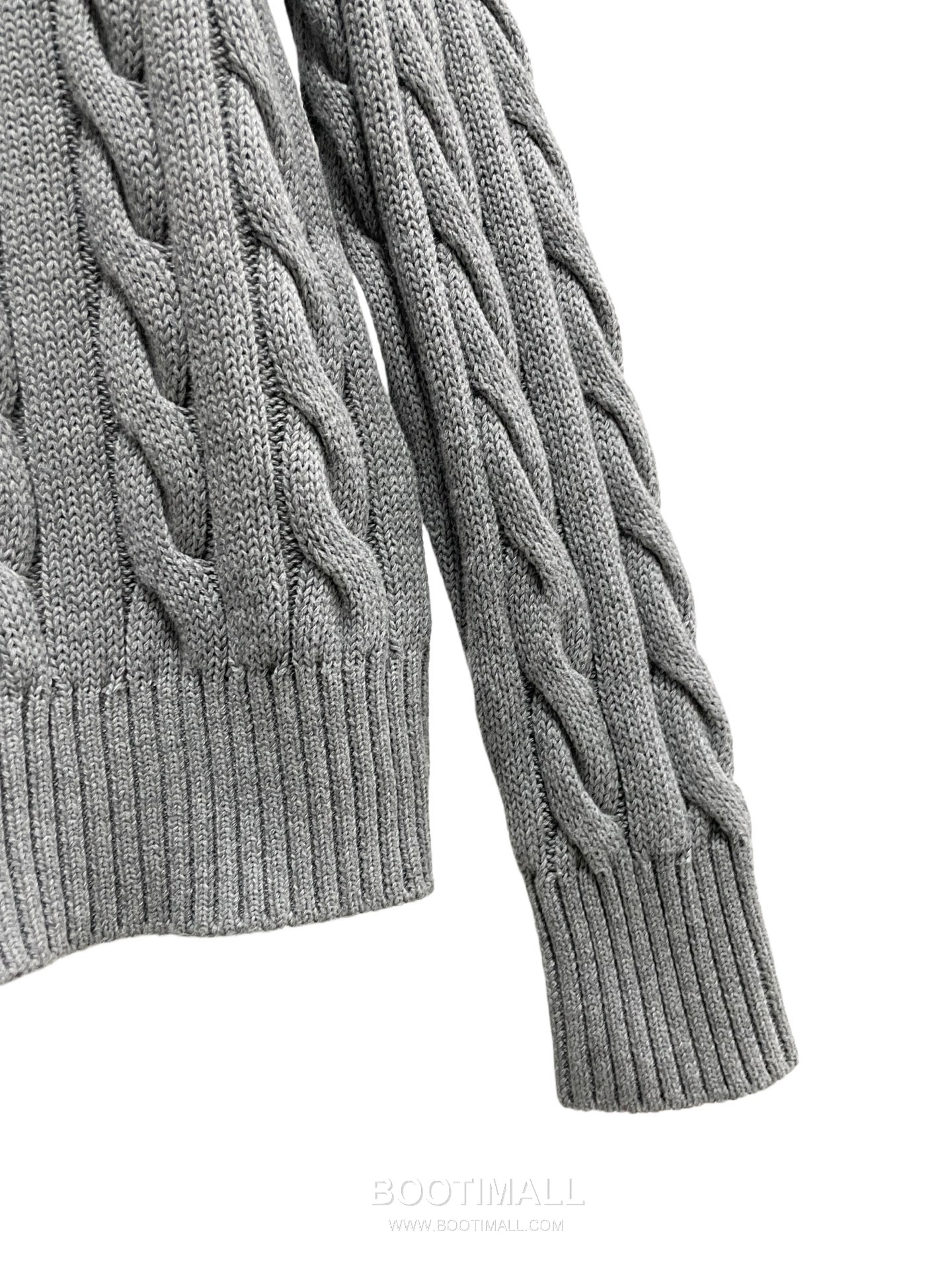 Ralph Lauren Classic Cable Knit Cotton Crewneck Sweater Gray 랄프로렌 클래식 케이블 니트 코튼 크루넥 스웨터 그레이 60081 16