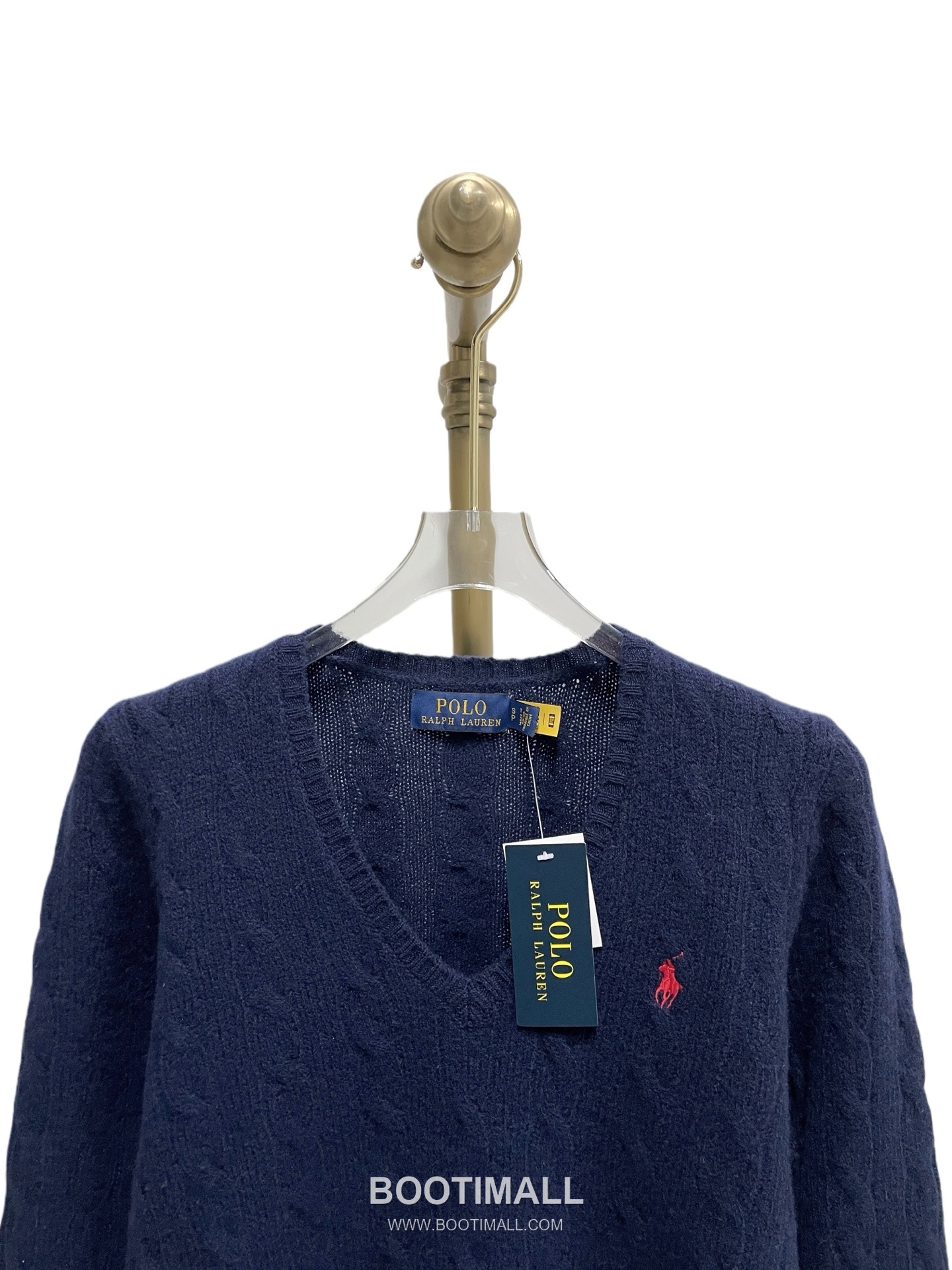 Ralph Lauren Classic Cable Knit V-Neck Wool Sweater Navy 랄프로렌 클래식 케이블 니트 V넥 울 스웨터 네이비 31179 11