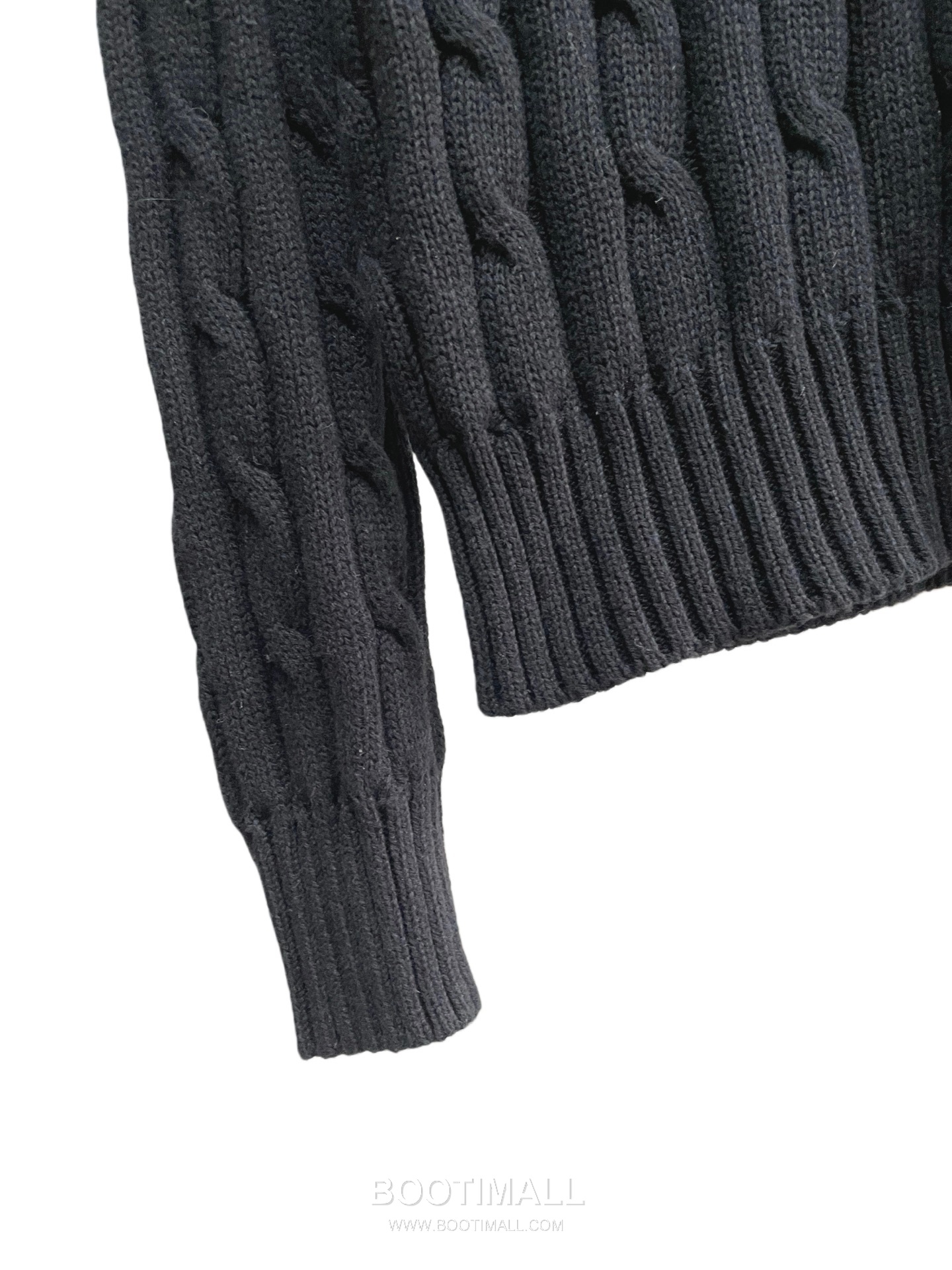 Ralph Lauren Cable Knit Cotton V-Neck Sweater Black 랄프로렌 케이블 니트 코튼 브이넥 스웨터 블랙 31139 16
