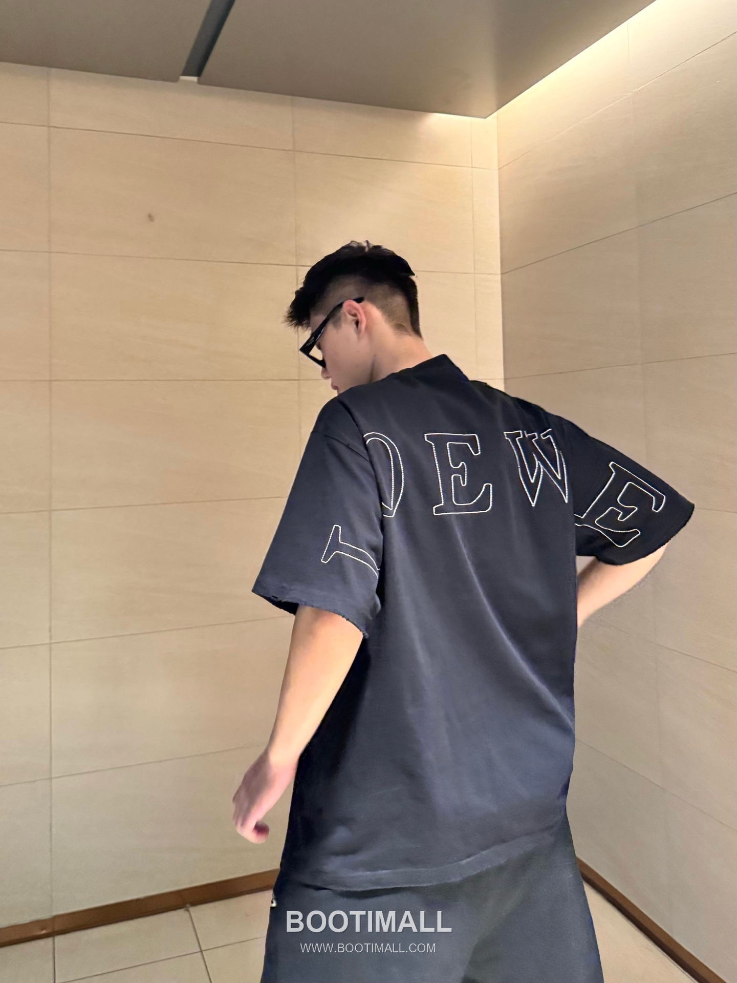 Loewe Embroidered Logo Cotton Short Sleeve T-Shirt 로에베 자수 로고 코튼 반팔 티셔츠 2