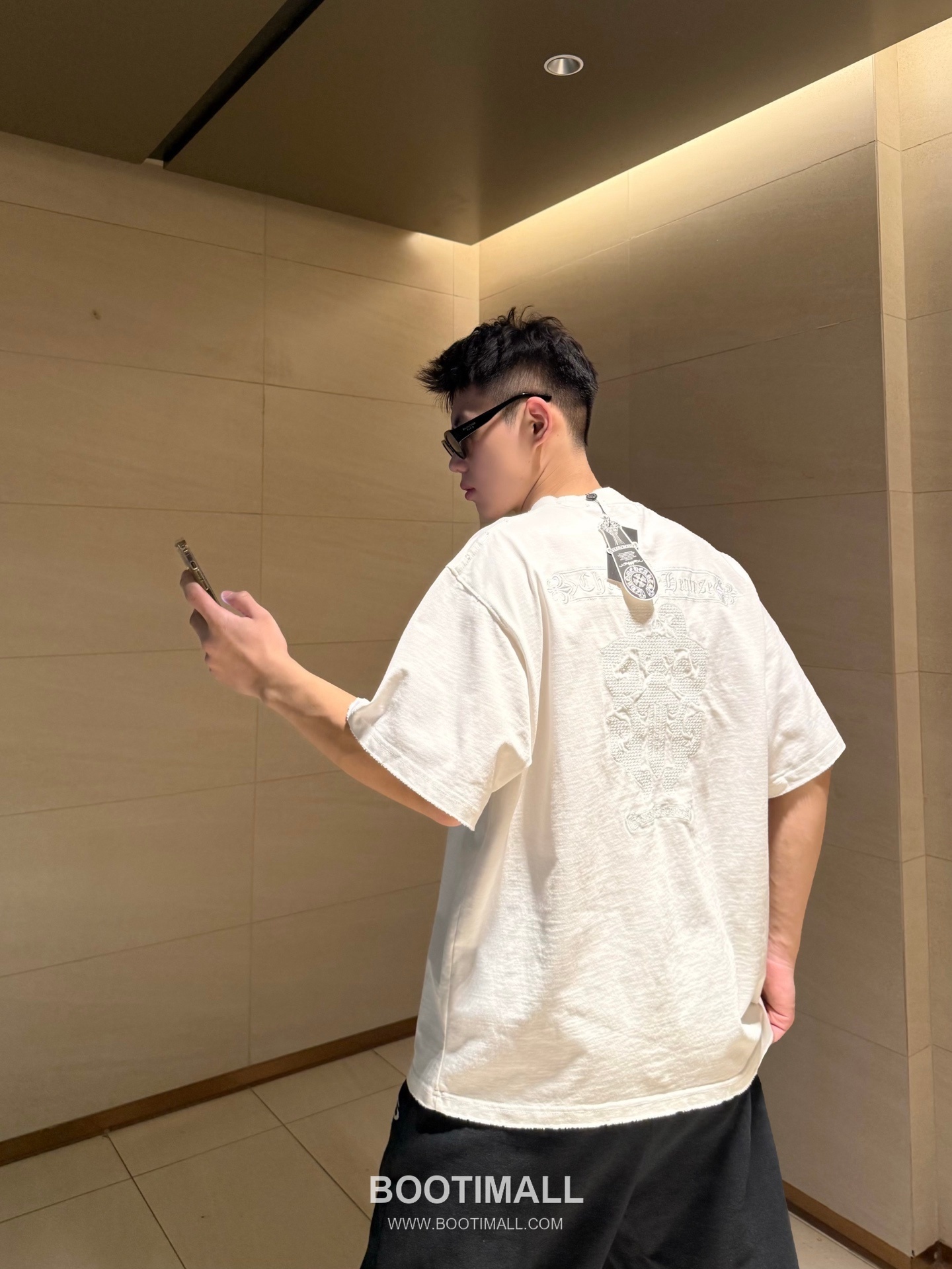 Chrome Hearts Embroidered Heavy Cotton T-Shirt Black White 크롬하츠 자수 헤비 코튼 티셔츠 블랙 화이트 2