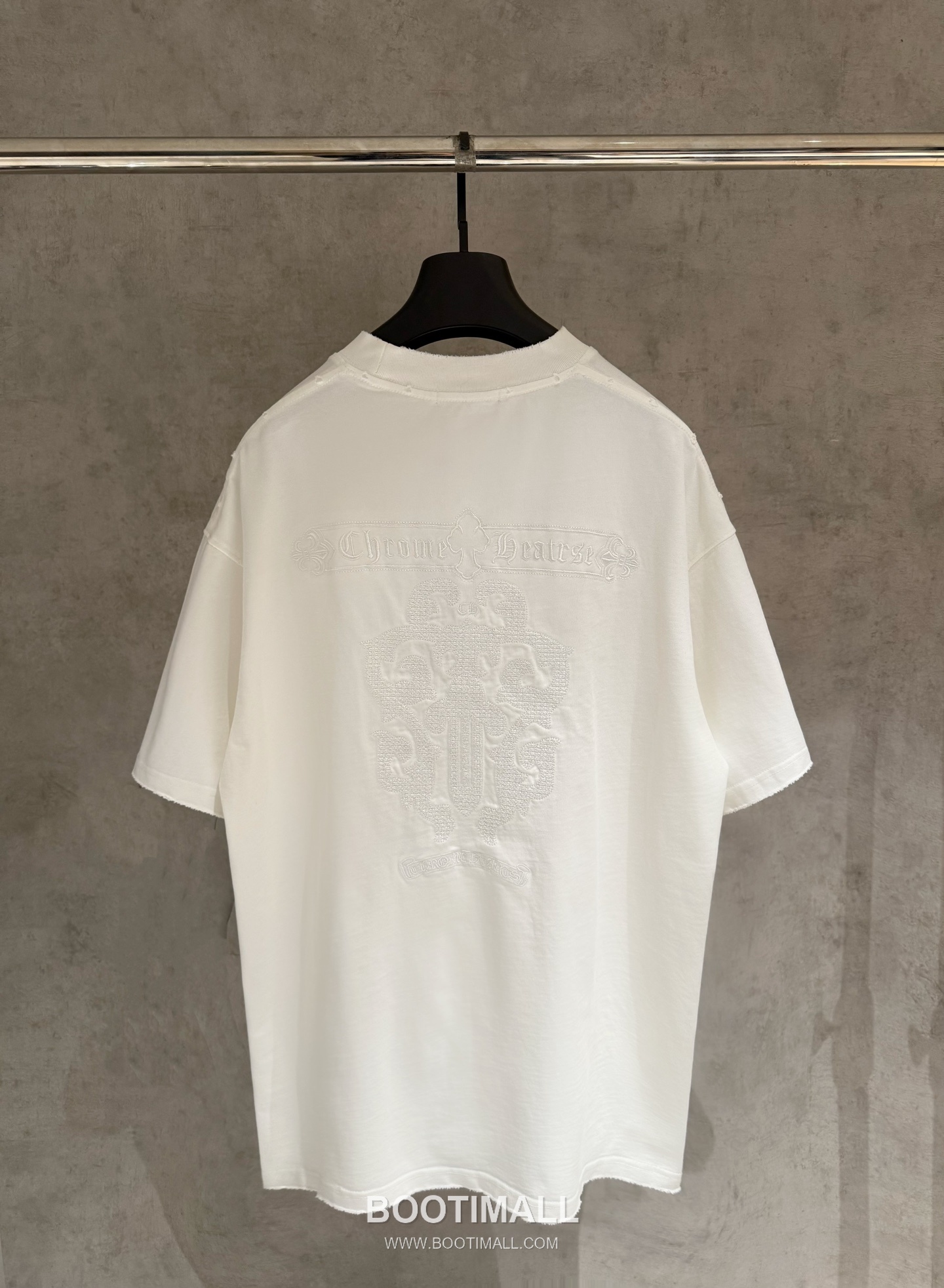Chrome Hearts Embroidered Heavy Cotton T-Shirt Black White 크롬하츠 자수 헤비 코튼 티셔츠 블랙 화이트 5