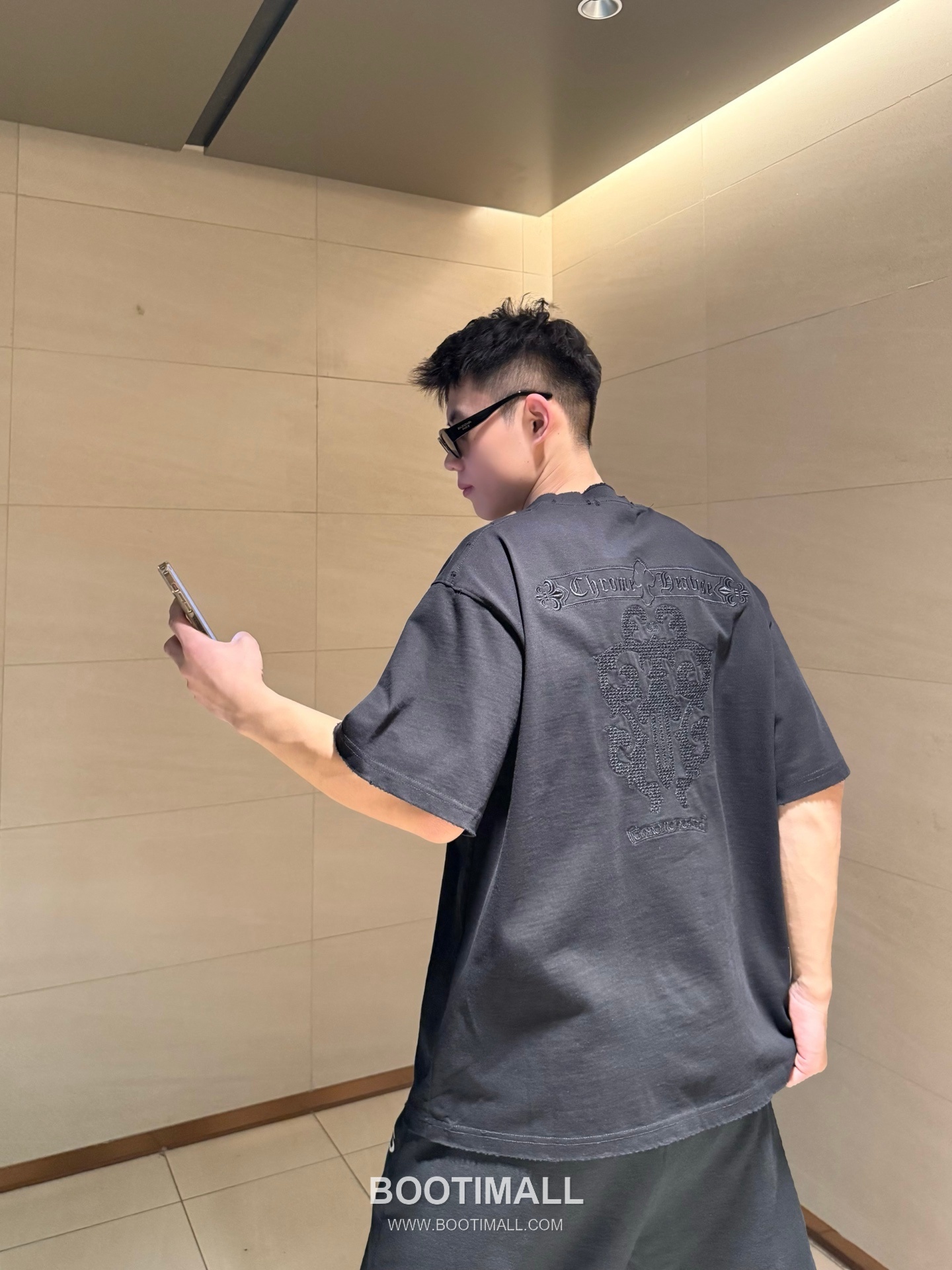 Chrome Hearts Embroidered Heavy Cotton T-Shirt Black White 크롬하츠 자수 헤비 코튼 티셔츠 블랙 화이트 2