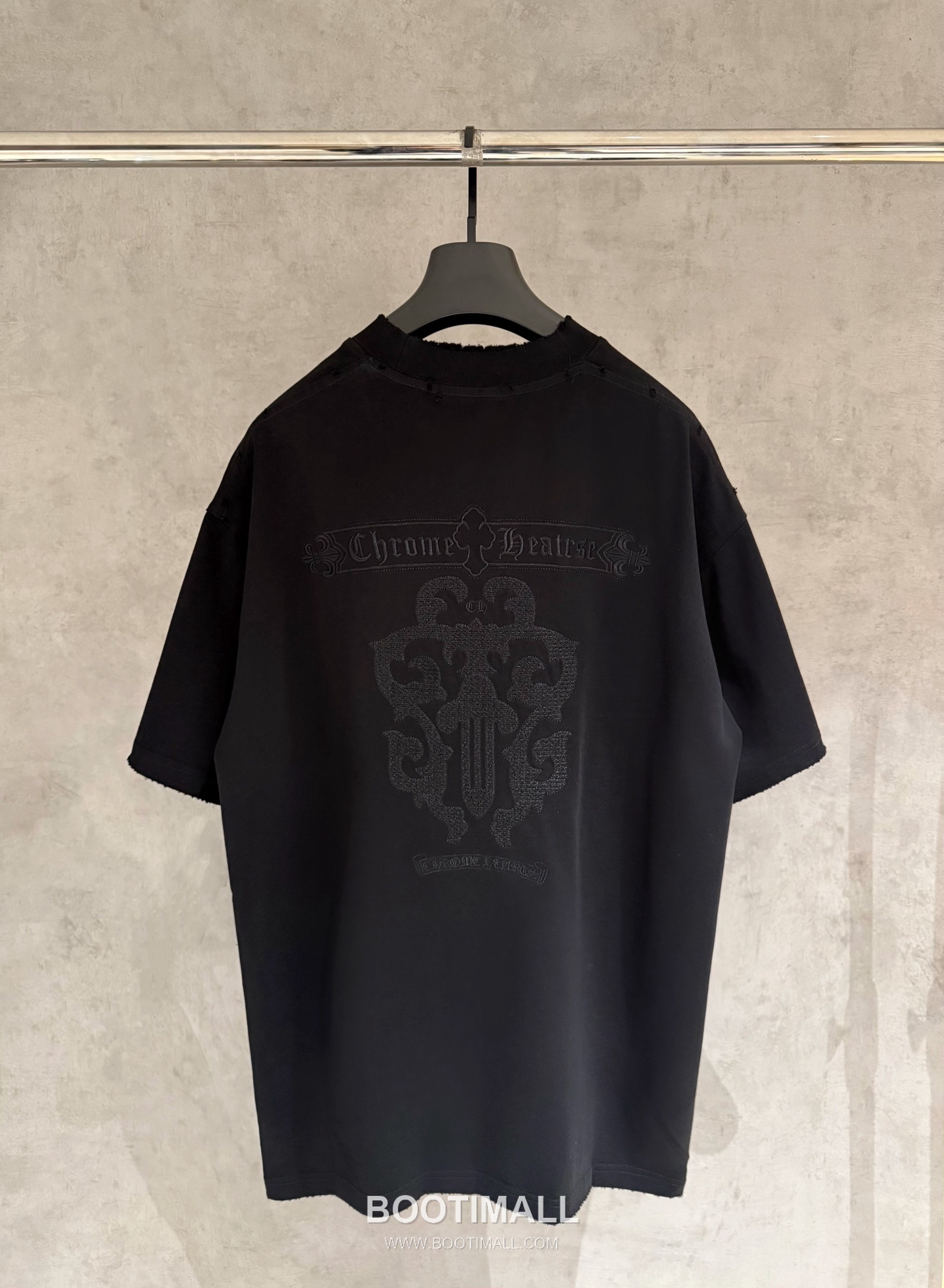Chrome Hearts Embroidered Heavy Cotton T-Shirt Black White 크롬하츠 자수 헤비 코튼 티셔츠 블랙 화이트 5