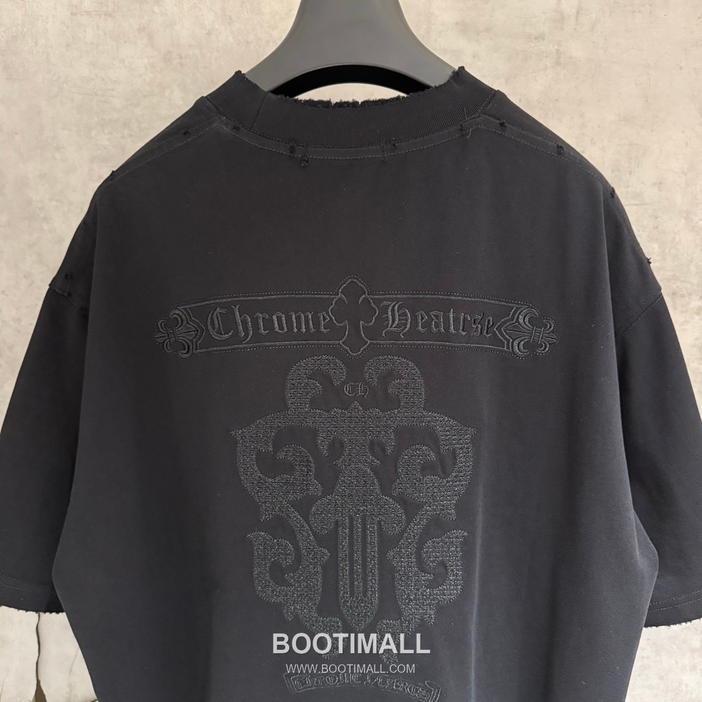 Chrome Hearts Embroidered Heavy Cotton T-Shirt Black White 크롬하츠 자수 헤비 코튼 티셔츠 블랙 화이트 7